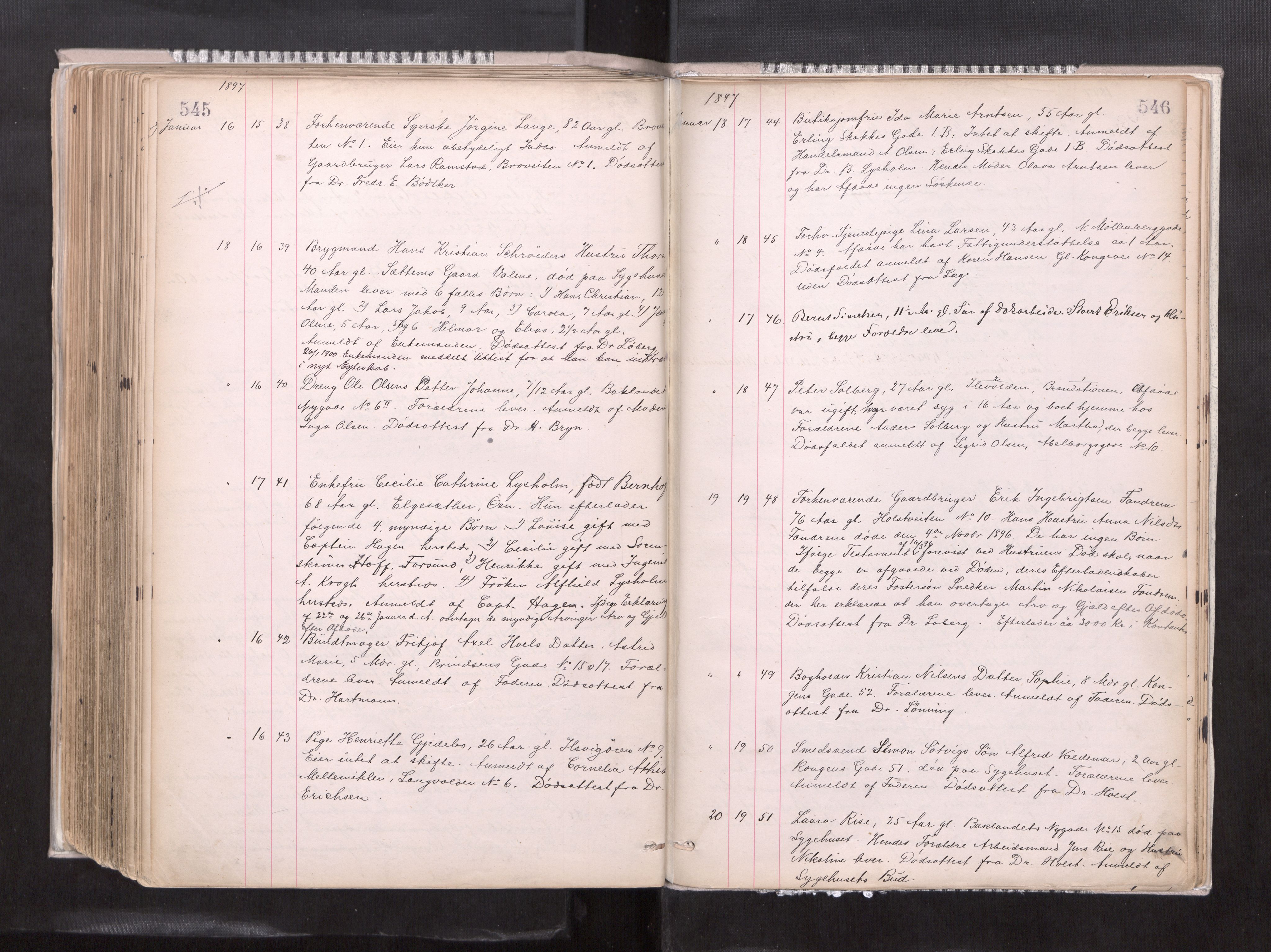 Trondheim byfogd, AV/SAT-A-0003/1/3/3L/L0004: Dødsanmeldelsesprotokoll, 1891-1897, p. 545-546