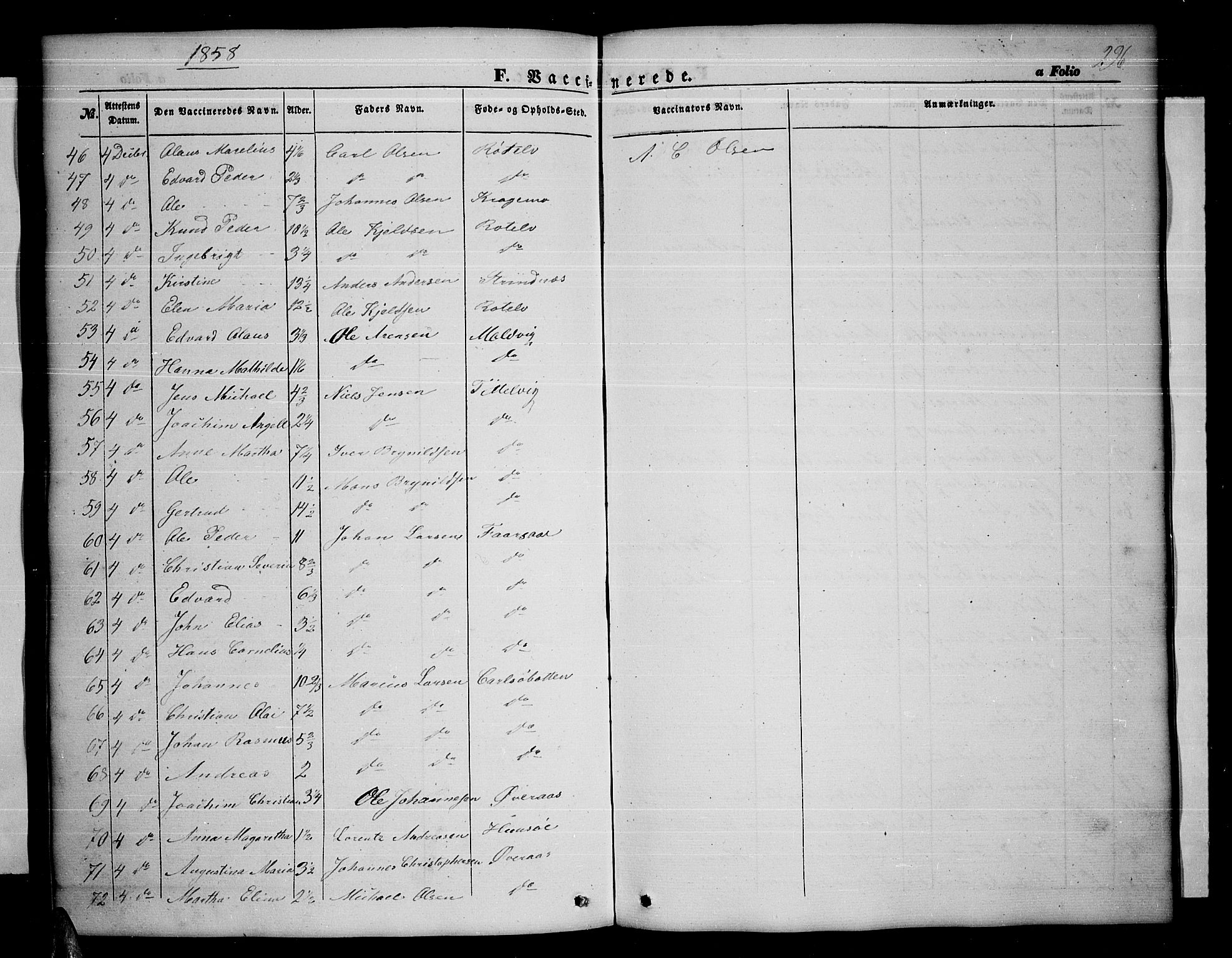 Ministerialprotokoller, klokkerbøker og fødselsregistre - Nordland, AV/SAT-A-1459/859/L0857: Parish register (copy) no. 859C03, 1854-1873, p. 296