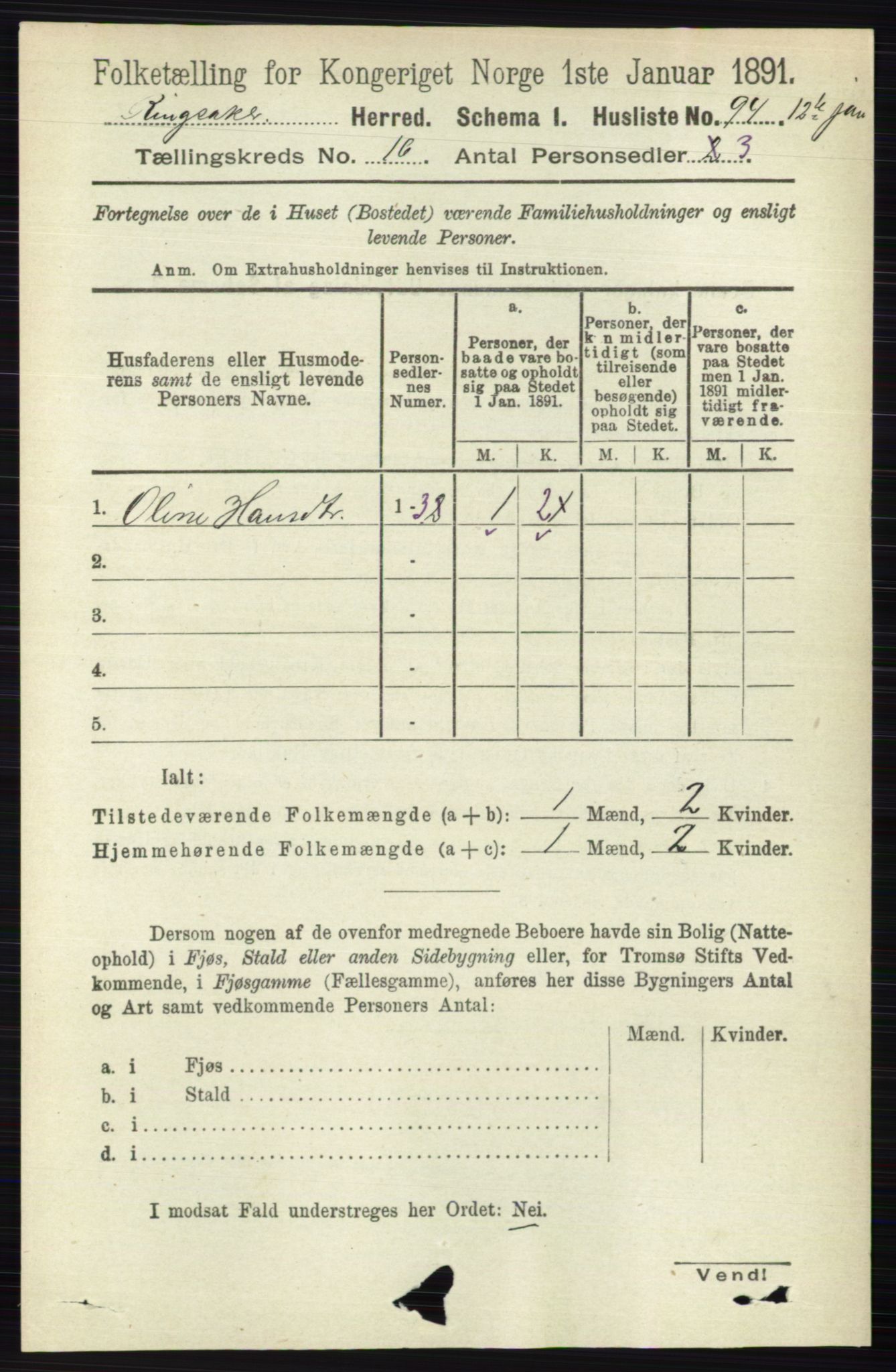 RA, 1891 census for 0412 Ringsaker, 1891, p. 9079