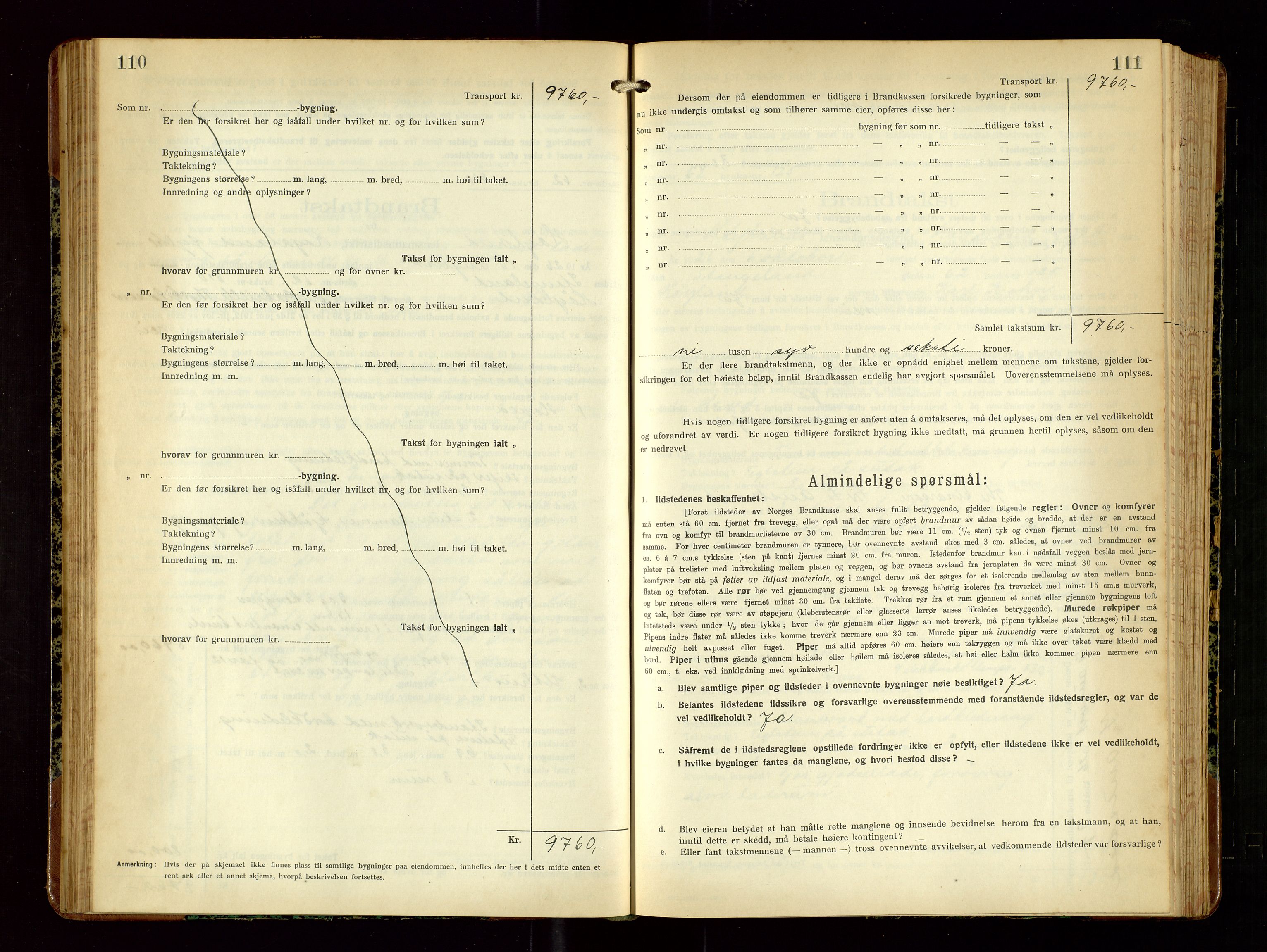 Høyland/Sandnes lensmannskontor, AV/SAST-A-100166/Gob/L0004: "Brandtakstprotokol", 1924-1933, p. 110-111