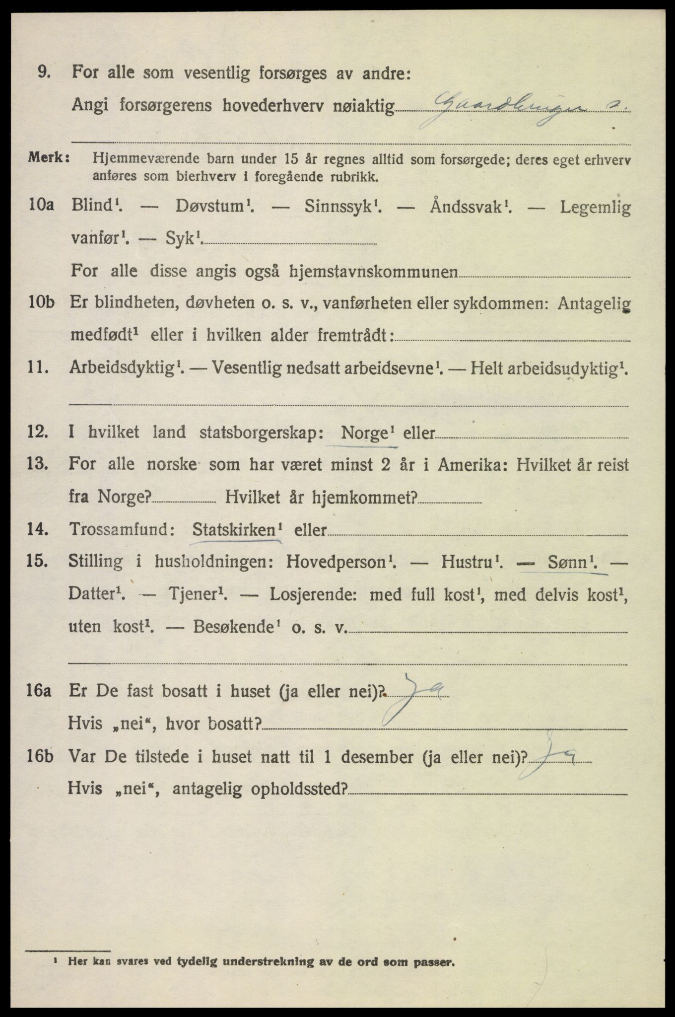 SAH, 1920 census for Biri, 1920, p. 3798