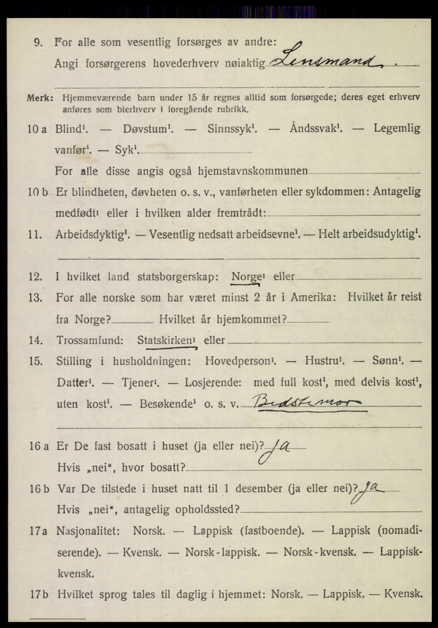 SAT, 1920 census for Brønnøy, 1920, p. 5867