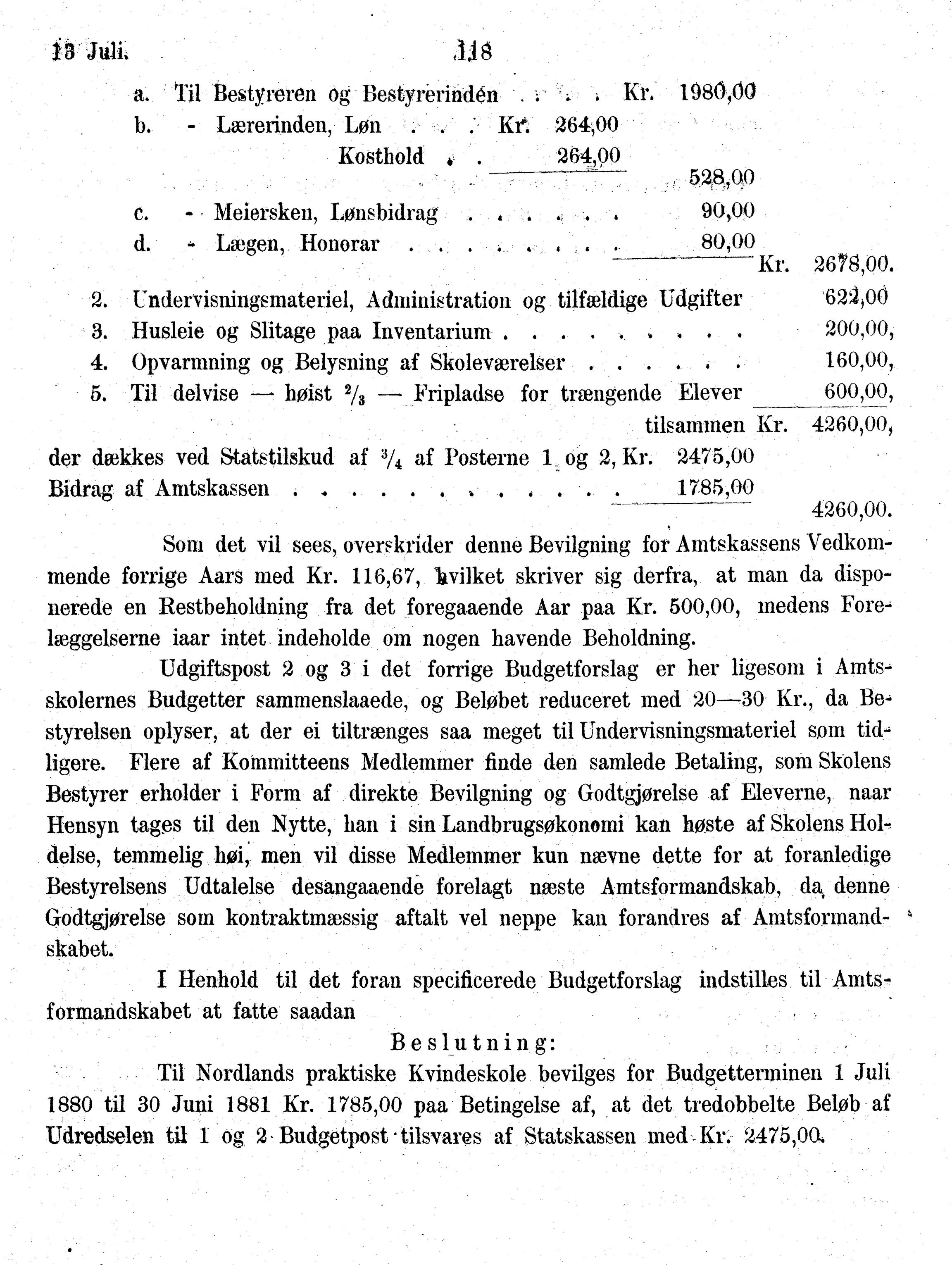 Nordland Fylkeskommune. Fylkestinget, AIN/NFK-17/176/A/Ac/L0010: Fylkestingsforhandlinger 1874-1880, 1874-1880