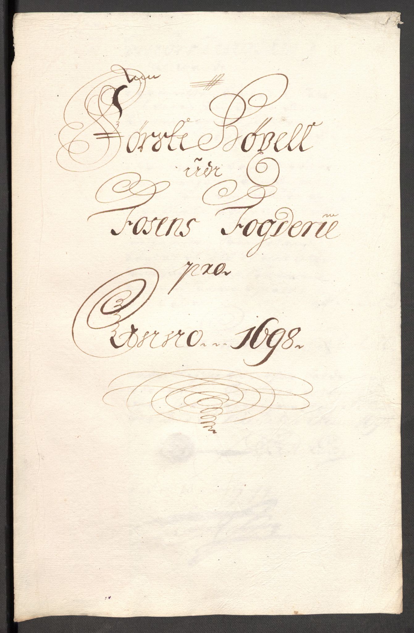 Rentekammeret inntil 1814, Reviderte regnskaper, Fogderegnskap, AV/RA-EA-4092/R57/L3853: Fogderegnskap Fosen, 1698-1699, p. 44