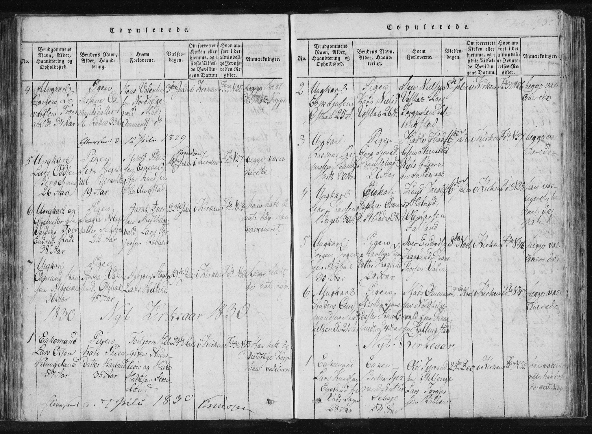 Vikedal sokneprestkontor, SAST/A-101840/01/IV: Parish register (official) no. A 4, 1816-1850, p. 193