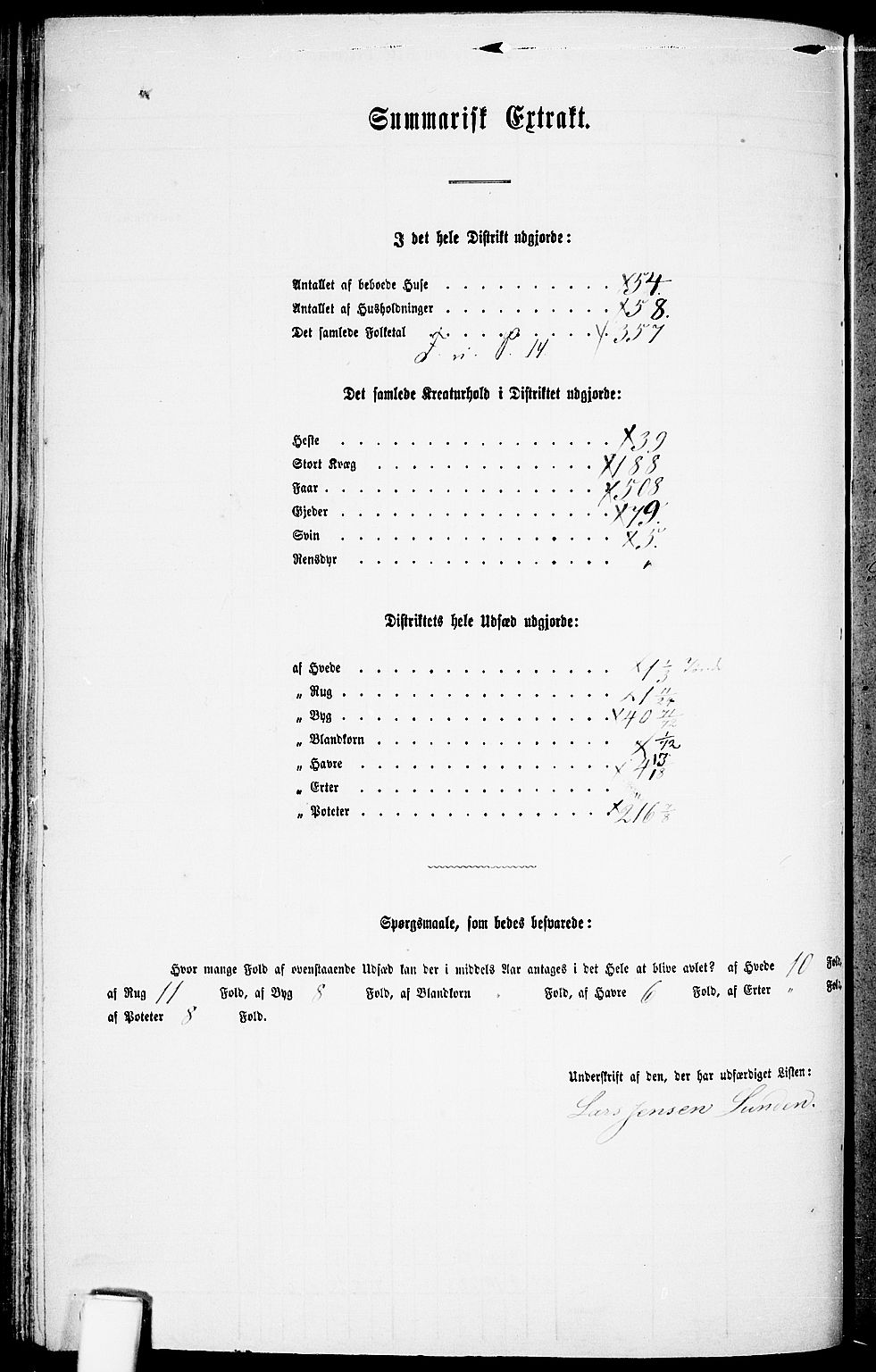 RA, 1865 census for Gjerstad, 1865, p. 104