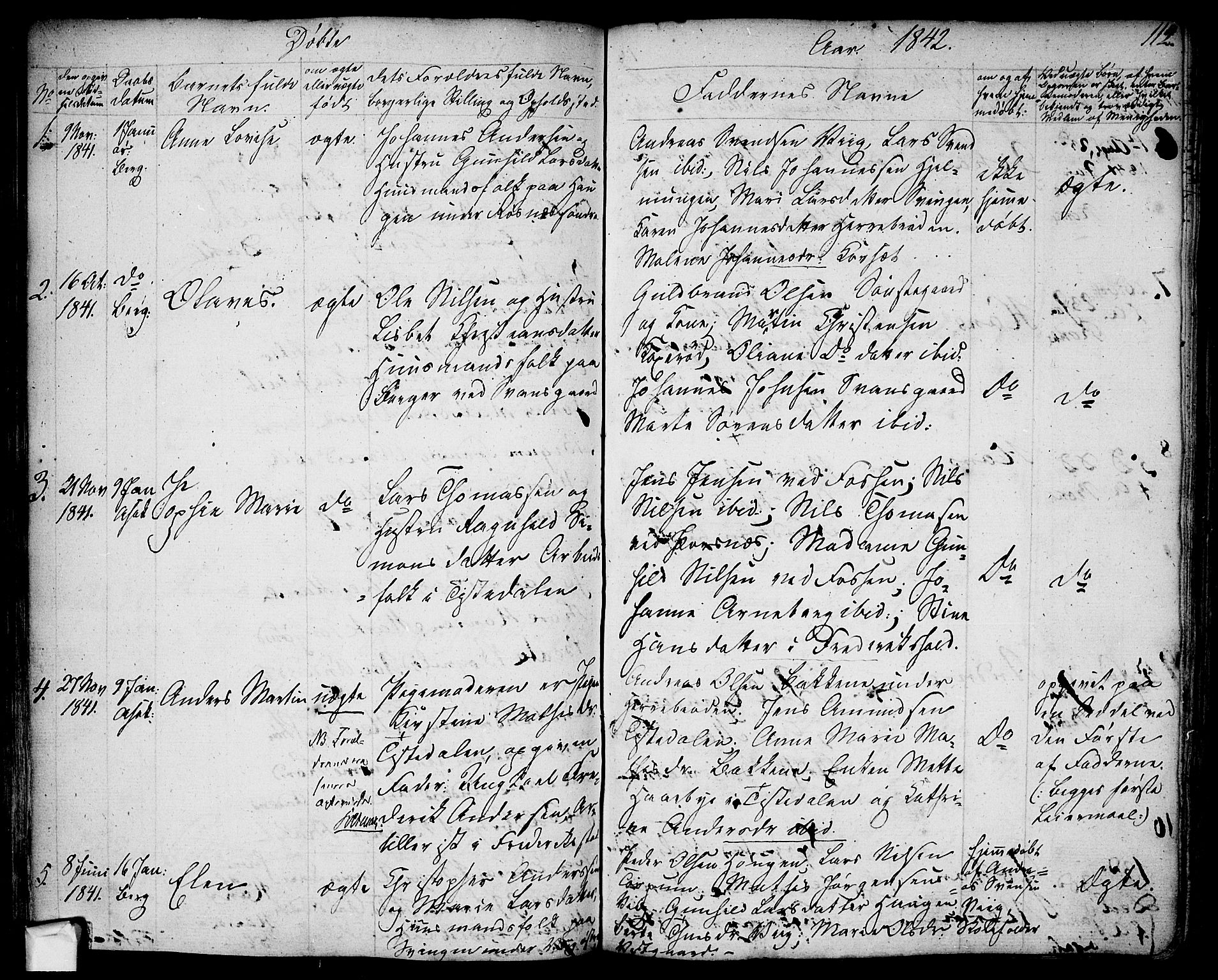 Berg prestekontor Kirkebøker, SAO/A-10902/F/Fa/L0003: Parish register (official) no. I 3, 1832-1842, p. 112