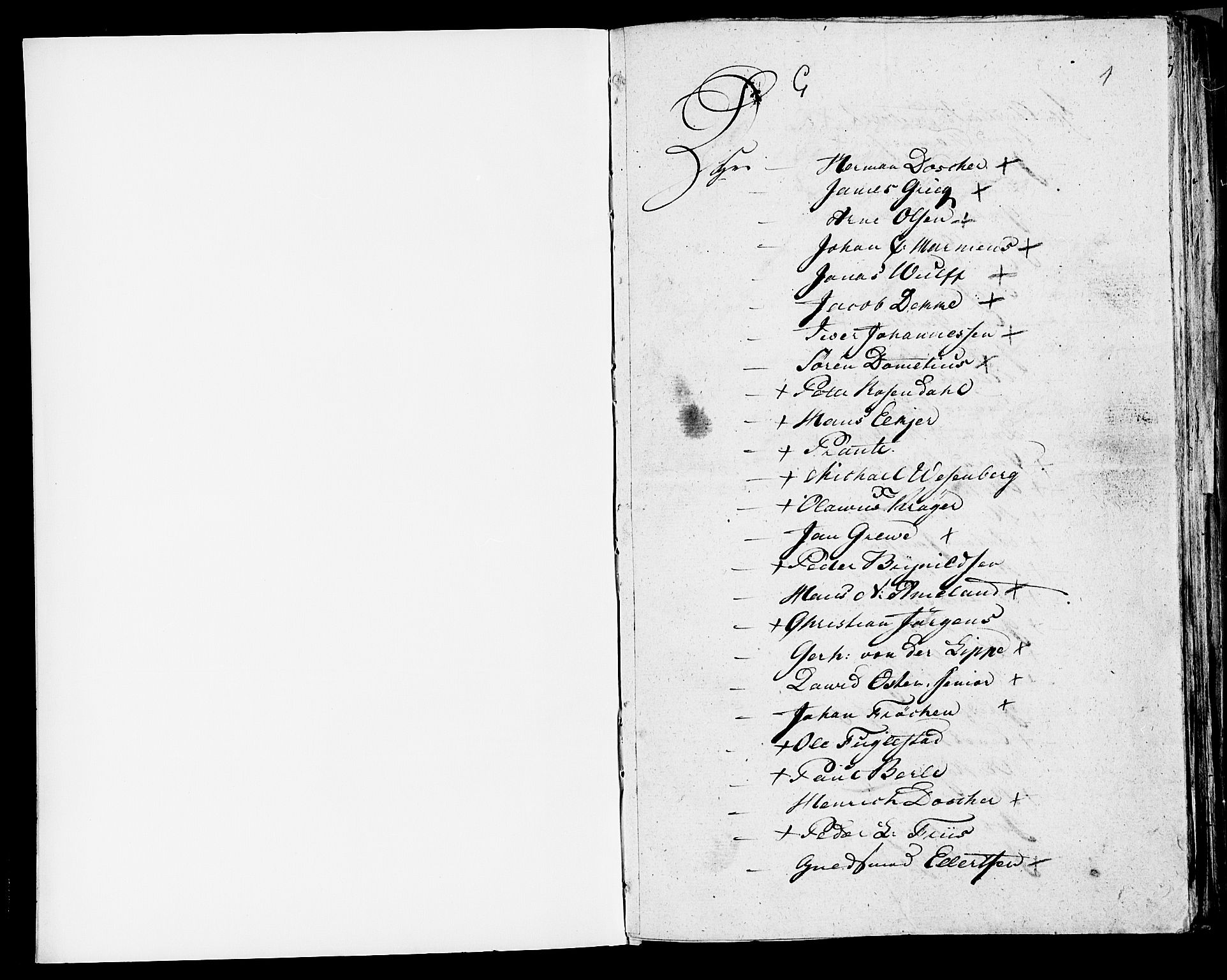 SAB, 1815 Census for Bergen, 1815, p. 1