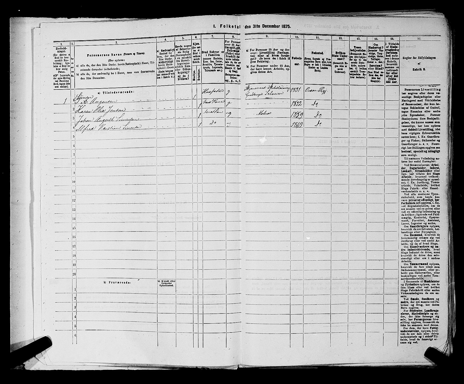 RA, 1875 census for 0134P Onsøy, 1875, p. 1000