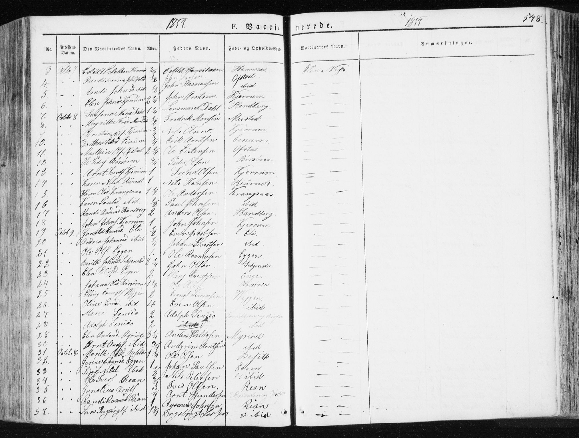 Ministerialprotokoller, klokkerbøker og fødselsregistre - Sør-Trøndelag, AV/SAT-A-1456/665/L0771: Parish register (official) no. 665A06, 1830-1856, p. 548