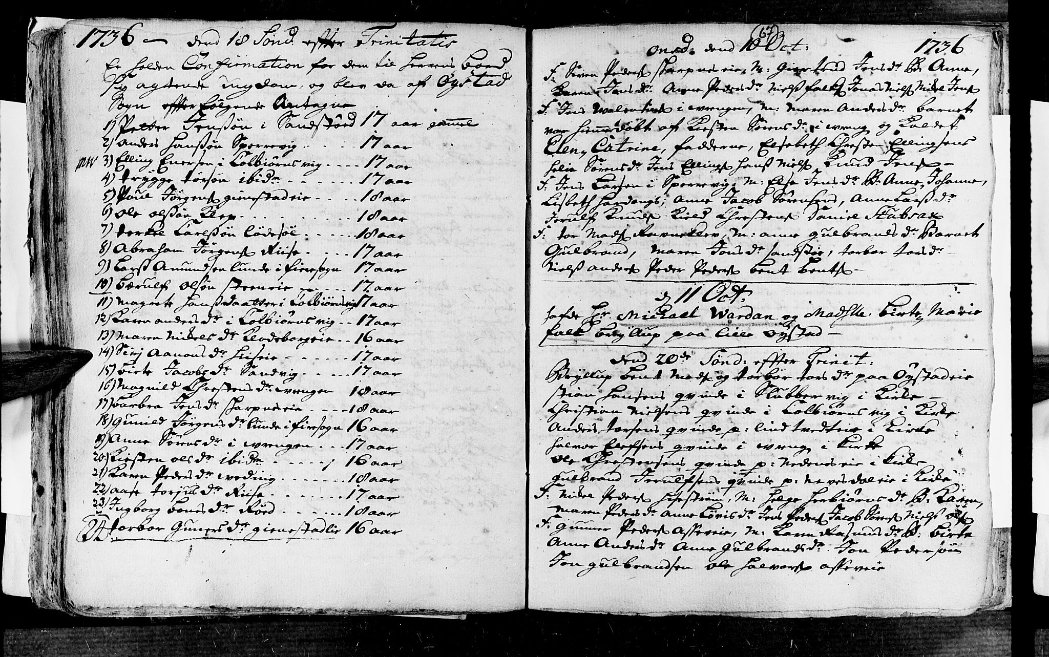 Øyestad sokneprestkontor, SAK/1111-0049/F/Fa/L0004: Parish register (official) no. A 4, 1730-1750, p. 67