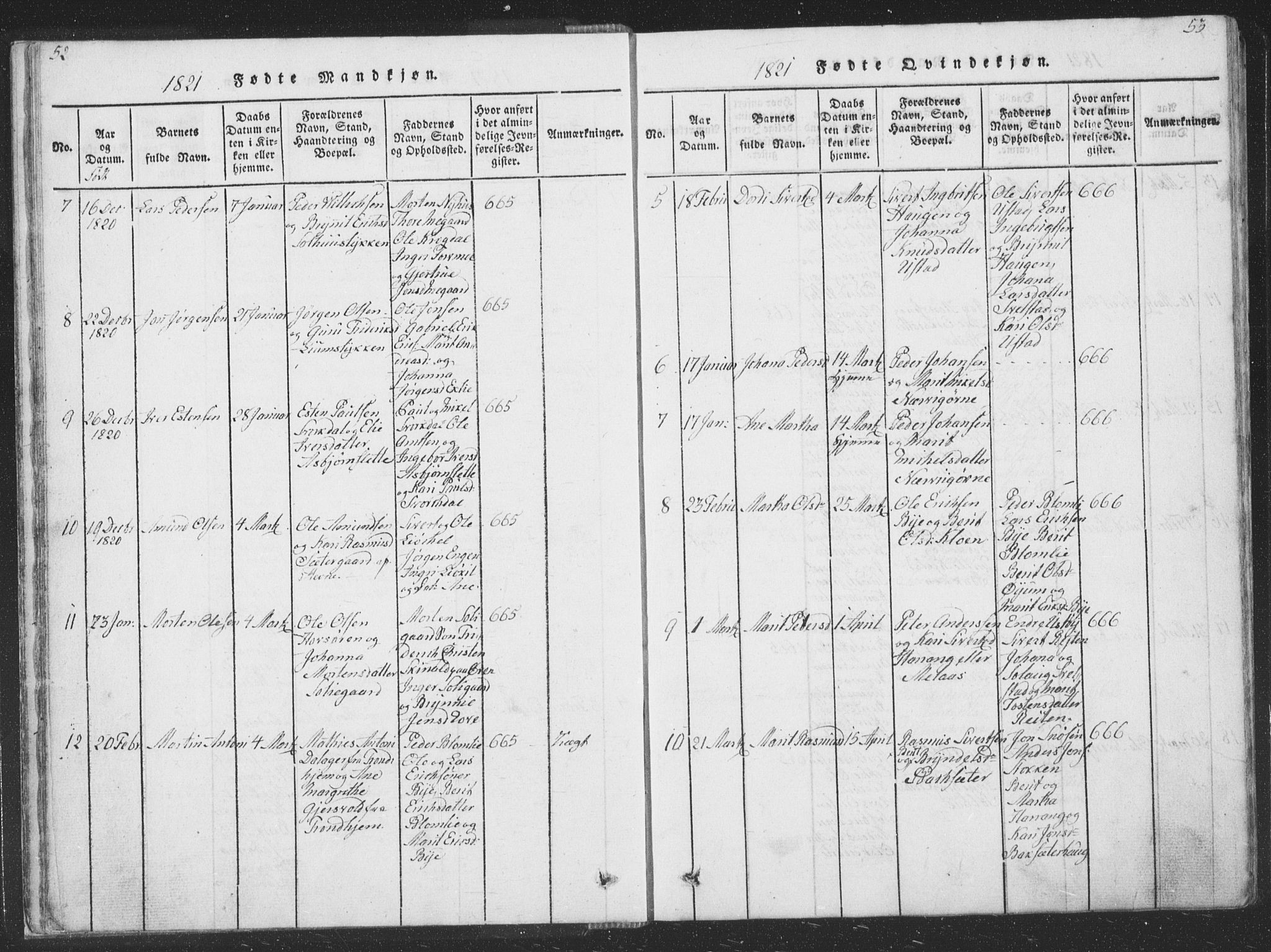 Ministerialprotokoller, klokkerbøker og fødselsregistre - Sør-Trøndelag, AV/SAT-A-1456/668/L0816: Parish register (copy) no. 668C05, 1816-1893, p. 52-53