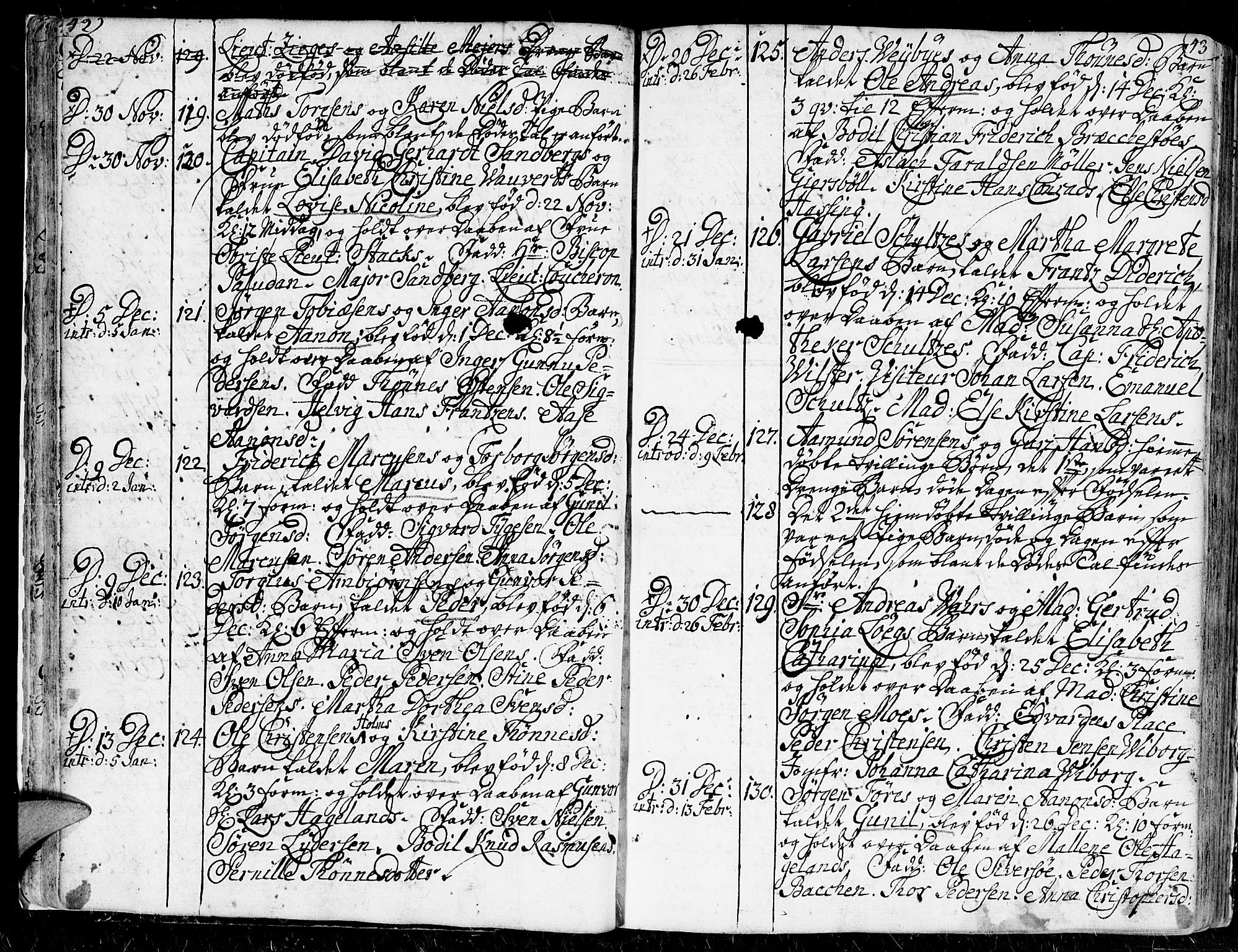 Kristiansand domprosti, AV/SAK-1112-0006/F/Fa/L0002: Parish register (official) no. A 2, 1755-1778, p. 42-43