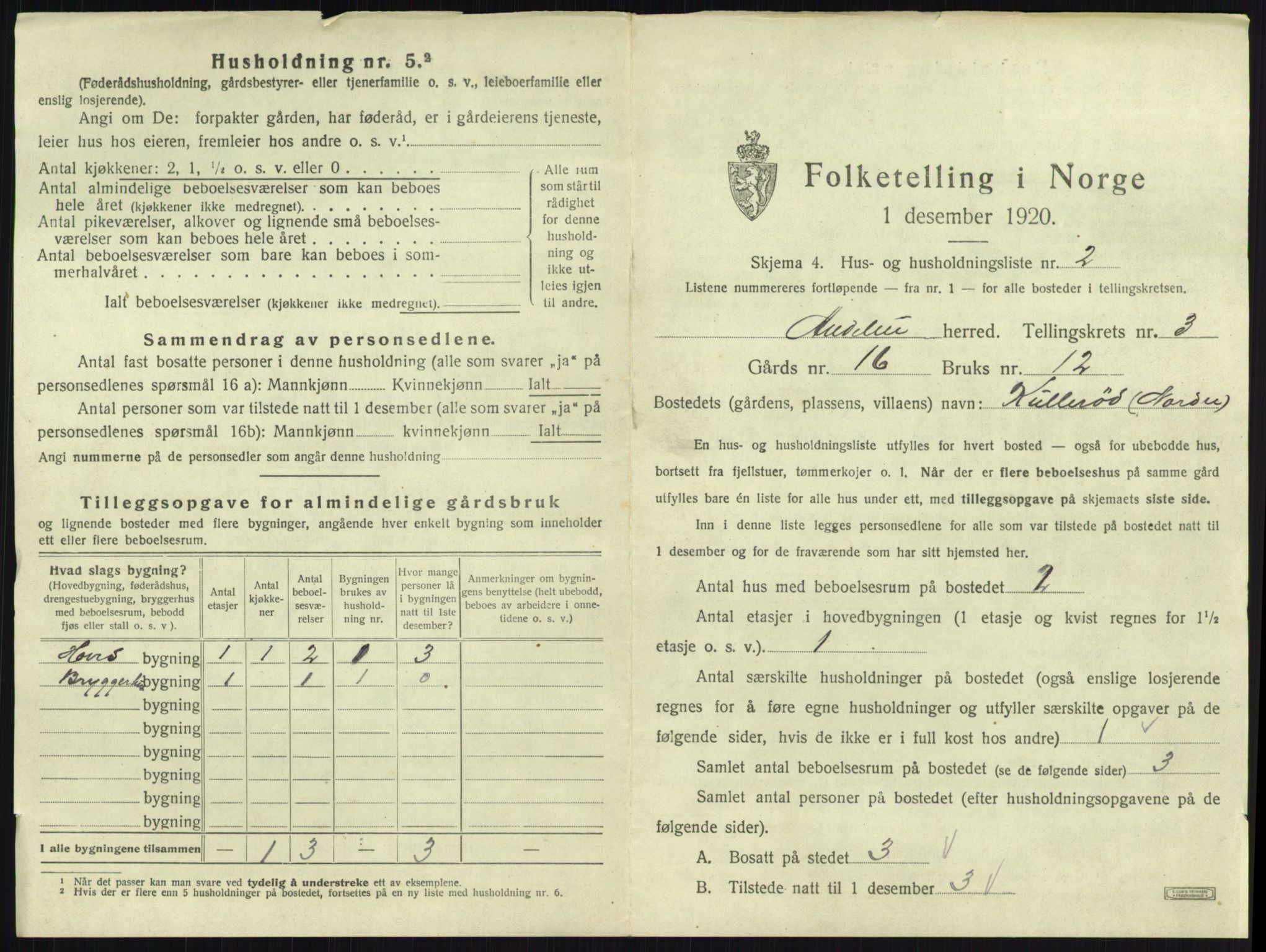 SAKO, 1920 census for Andebu, 1920, p. 183