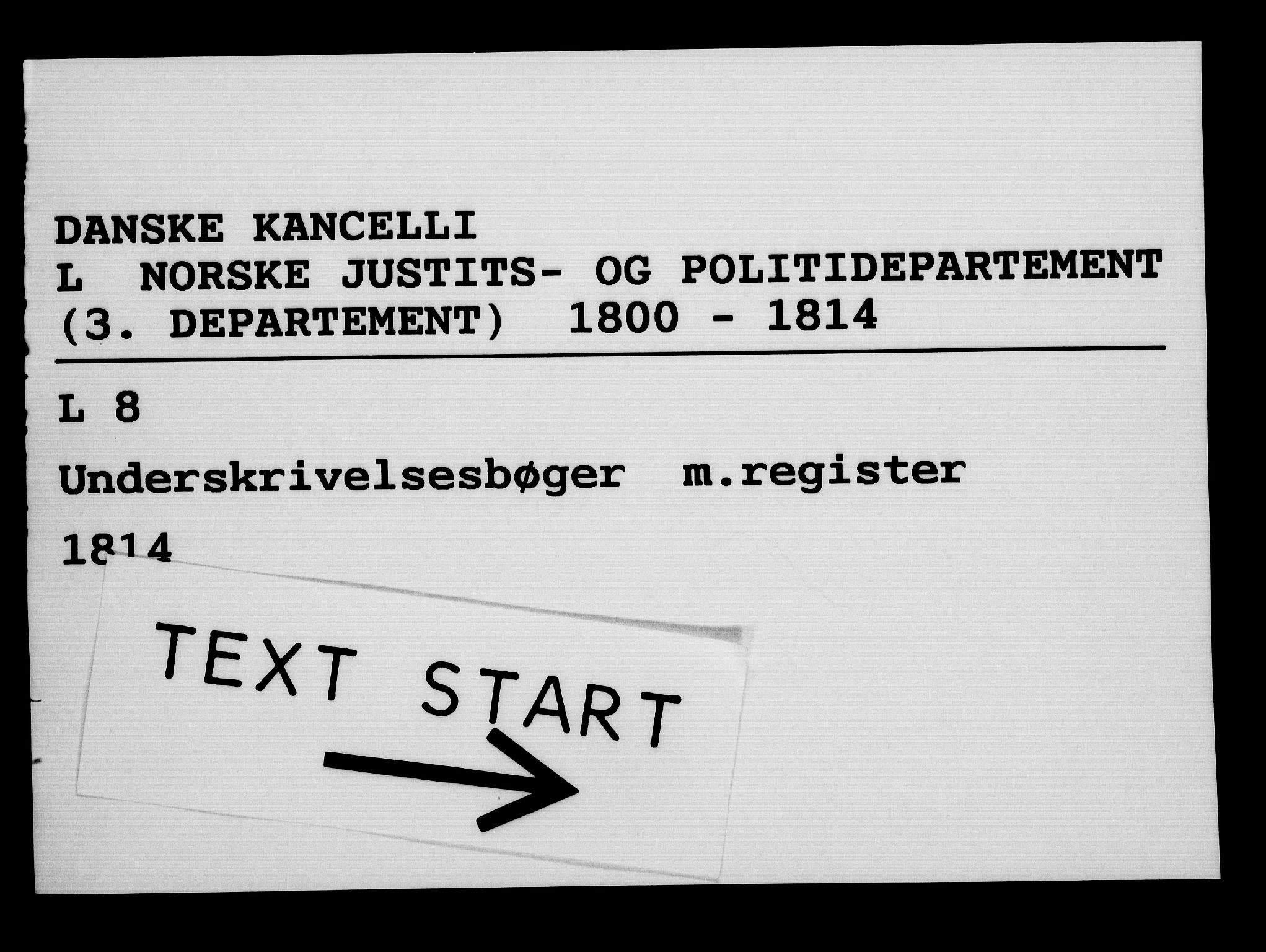 Danske Kanselli 1800-1814, RA/EA-3024/H/Hf/Hfb/Hfbc/L0015: Underskrivelsesbok m. register, 1814