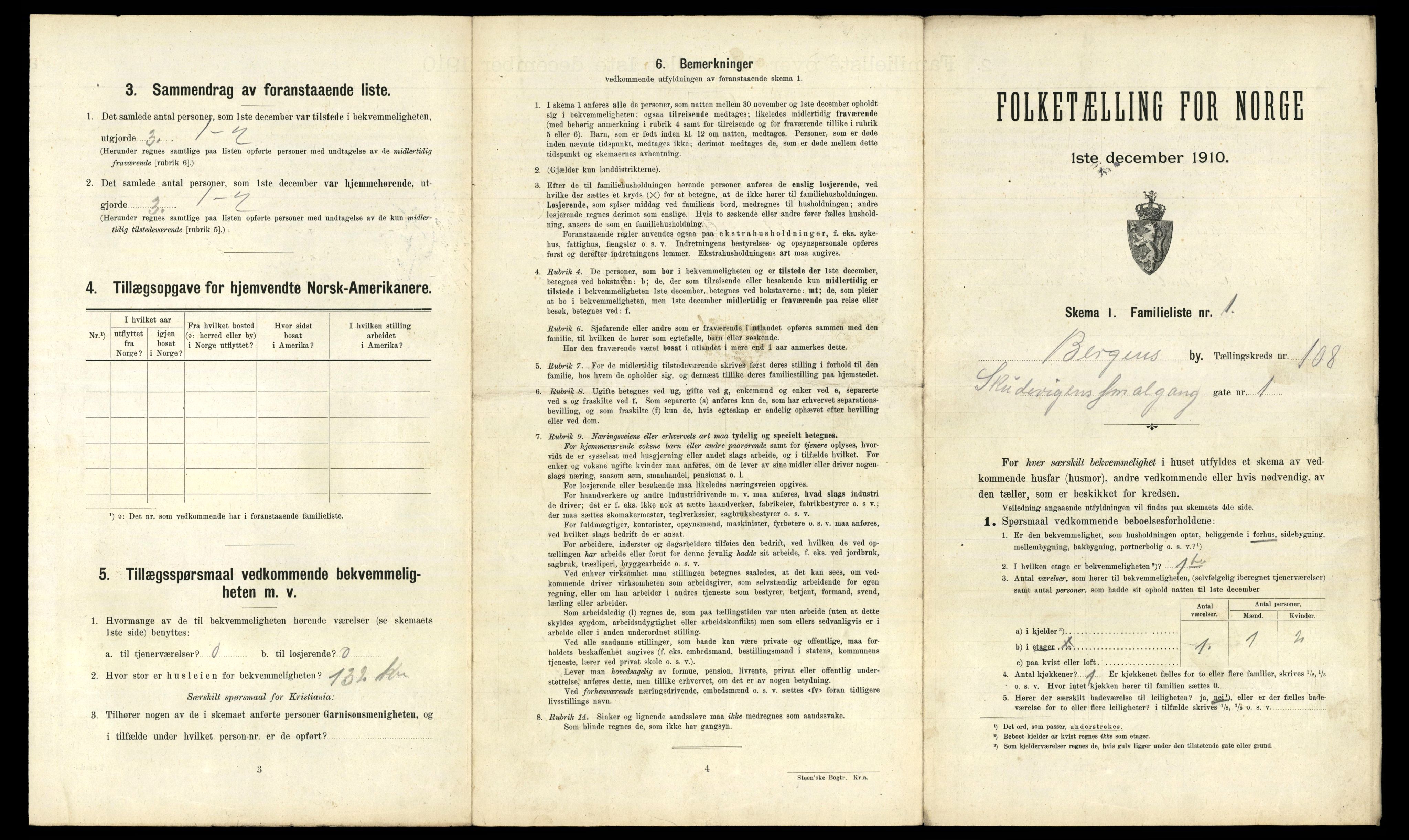 RA, 1910 census for Bergen, 1910, p. 37457