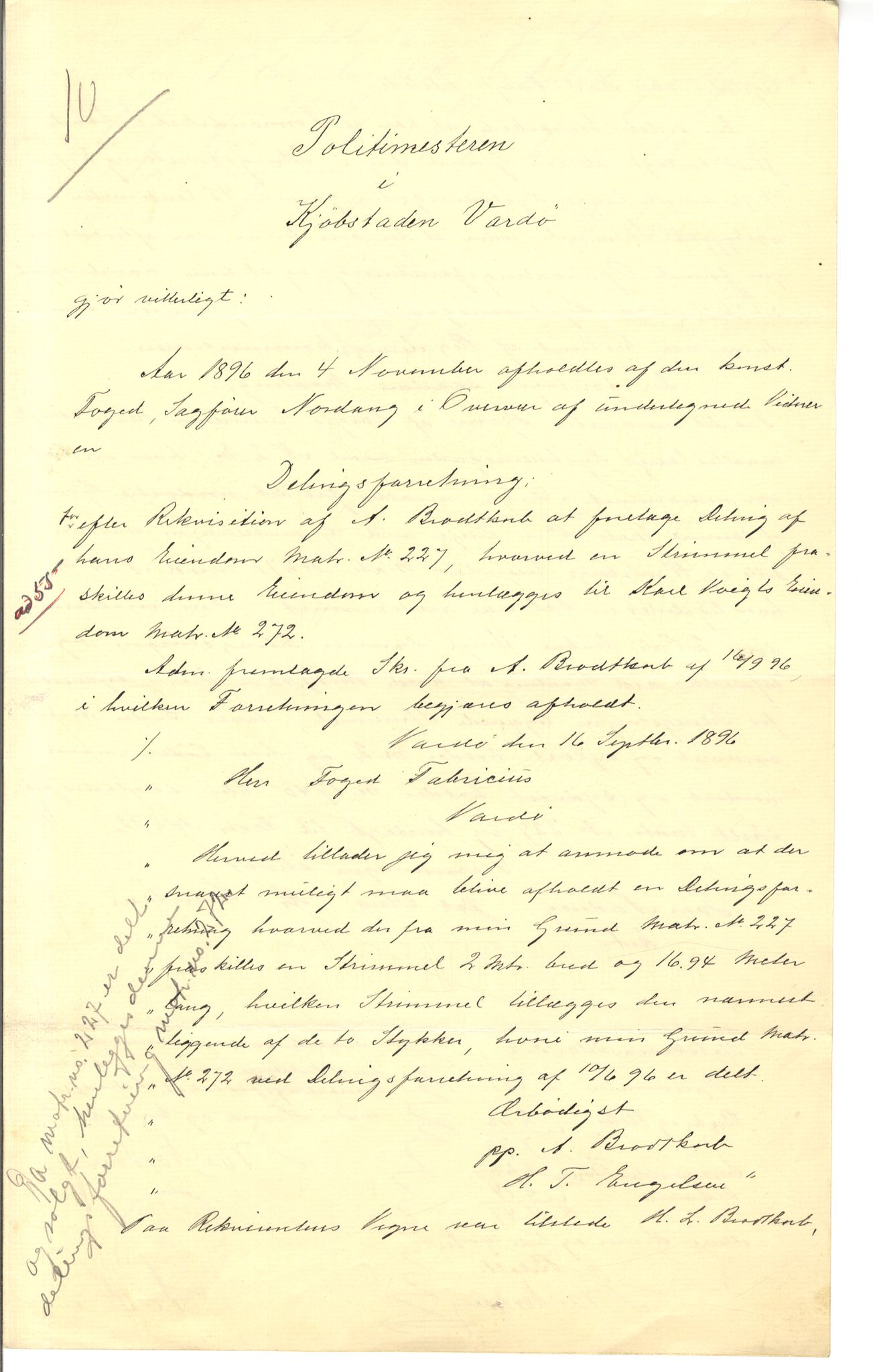 Brodtkorb handel A/S, VAMU/A-0001/Q/Qb/L0001: Skjøter og grunnbrev i Vardø by, 1822-1943, p. 316