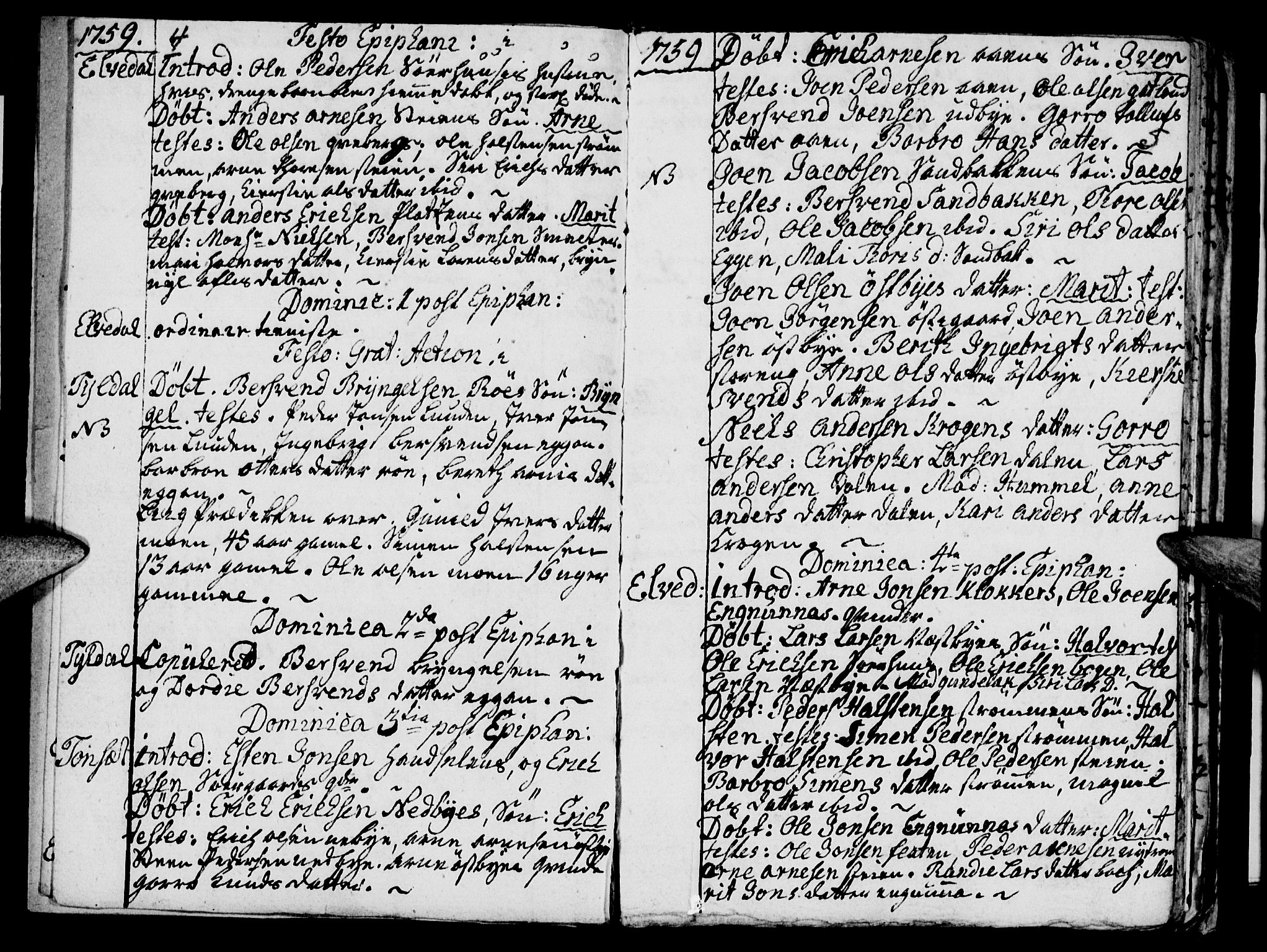 Tynset prestekontor, AV/SAH-PREST-058/H/Ha/Haa/L0003: Parish register (official) no. 3, 1758-1762, p. 4-5