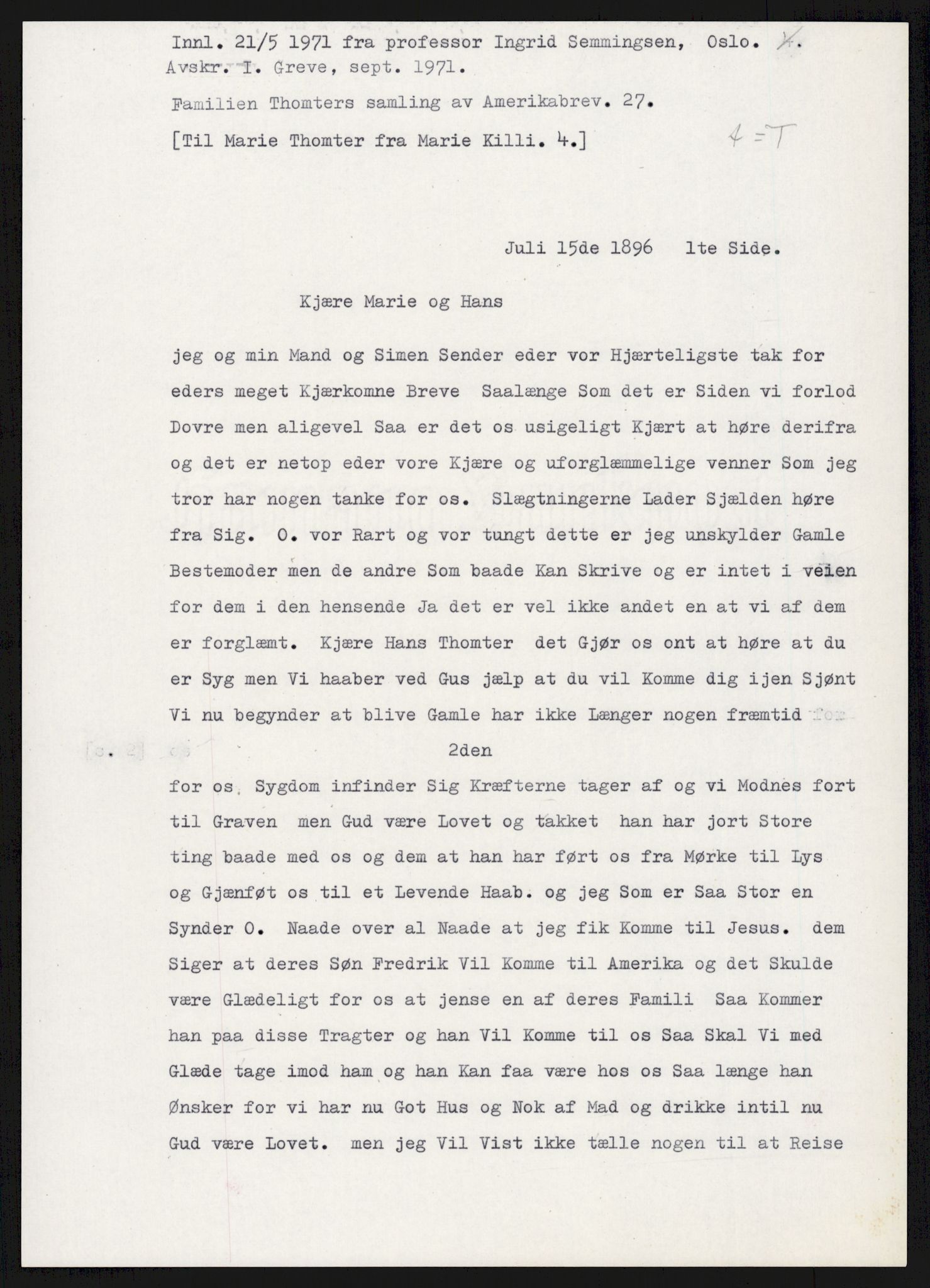 Samlinger til kildeutgivelse, Amerikabrevene, AV/RA-EA-4057/F/L0015: Innlån fra Oppland: Sæteren - Vigerust, 1838-1914, p. 455