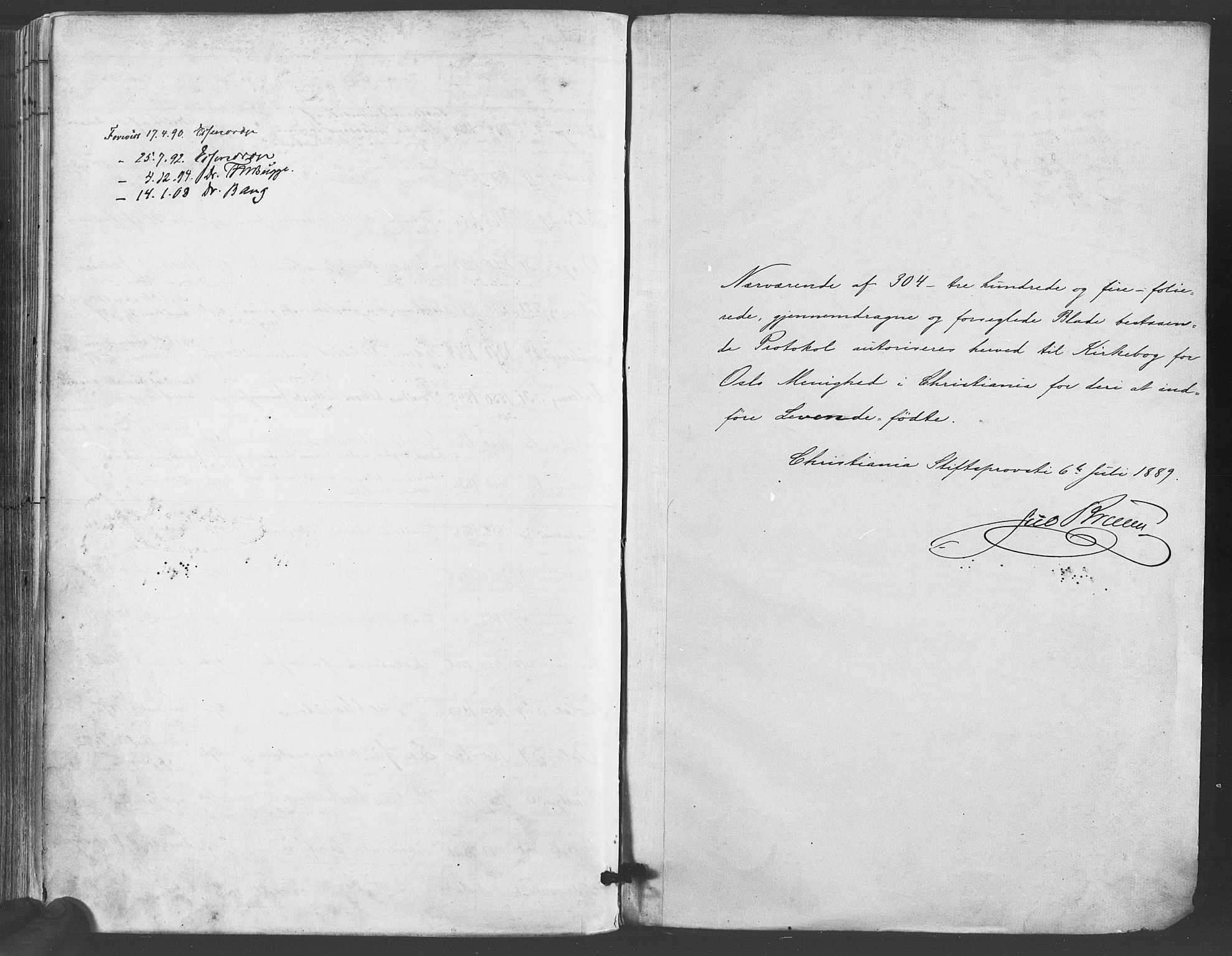 Gamlebyen prestekontor Kirkebøker, AV/SAO-A-10884/F/Fa/L0007: Parish register (official) no. 7, 1889-1899