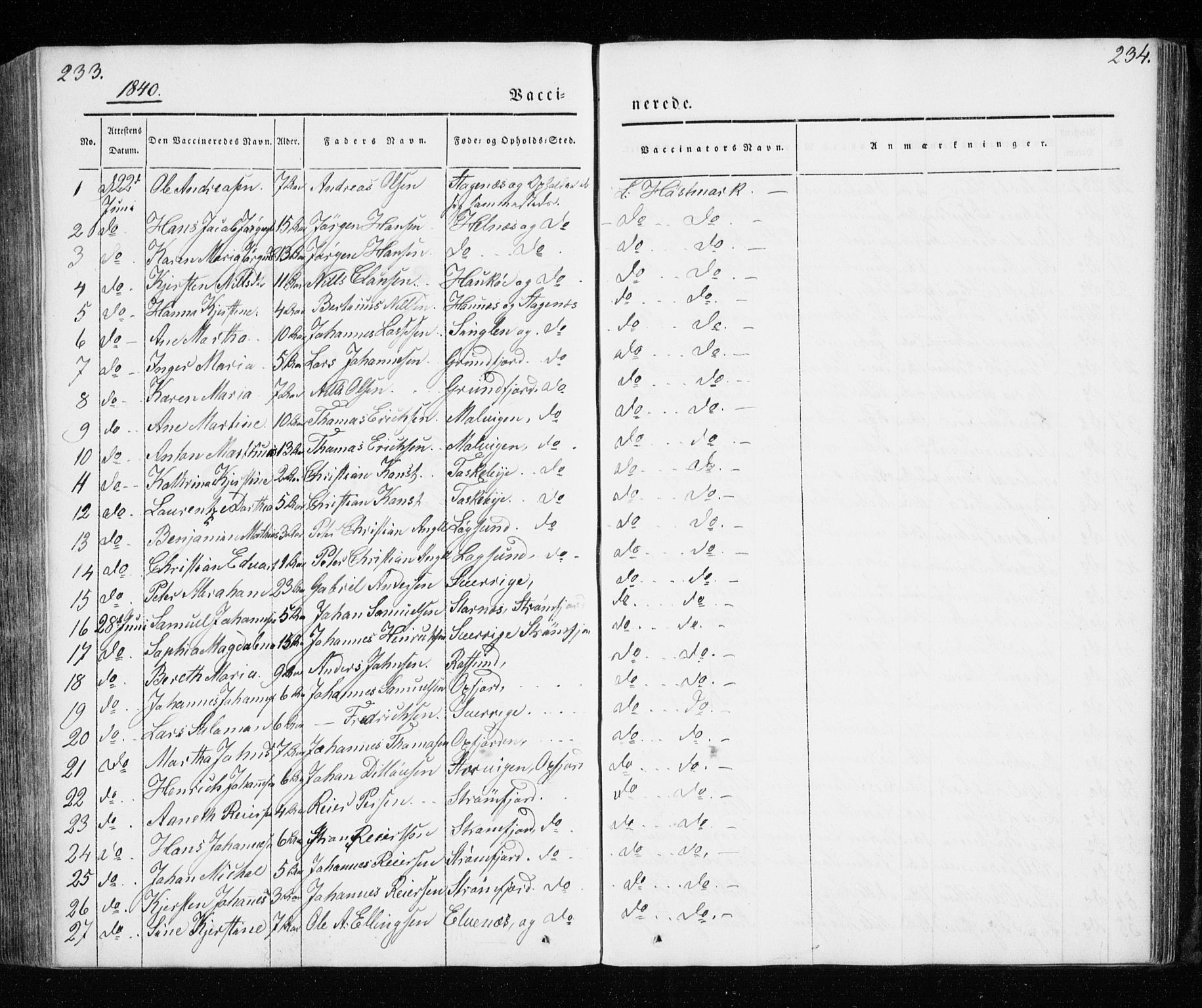 Skjervøy sokneprestkontor, AV/SATØ-S-1300/H/Ha/Haa/L0005kirke: Parish register (official) no. 5, 1838-1847, p. 234