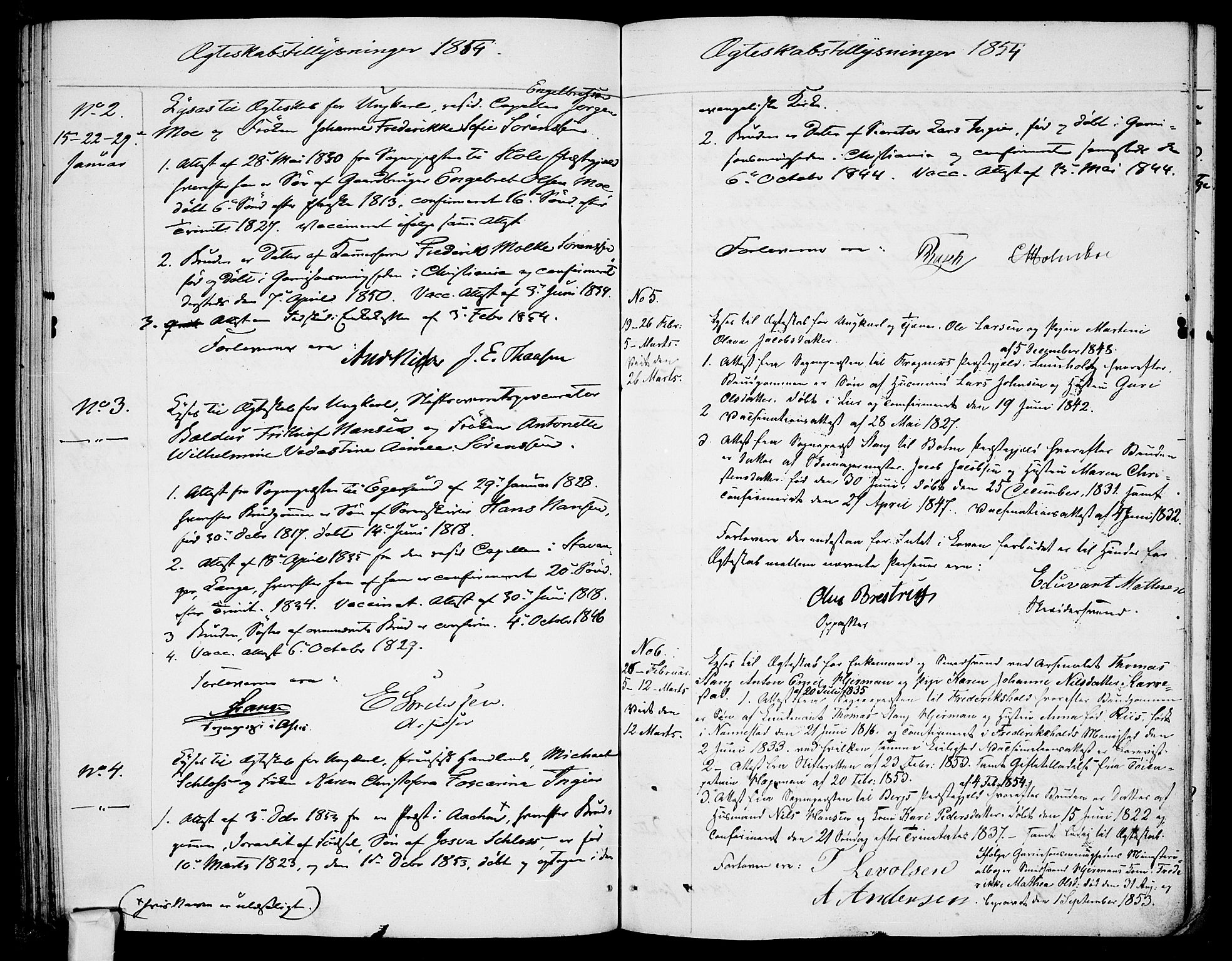 Garnisonsmenigheten Kirkebøker, AV/SAO-A-10846/H/Ha/L0005: Banns register no. I 5, 1844-1856