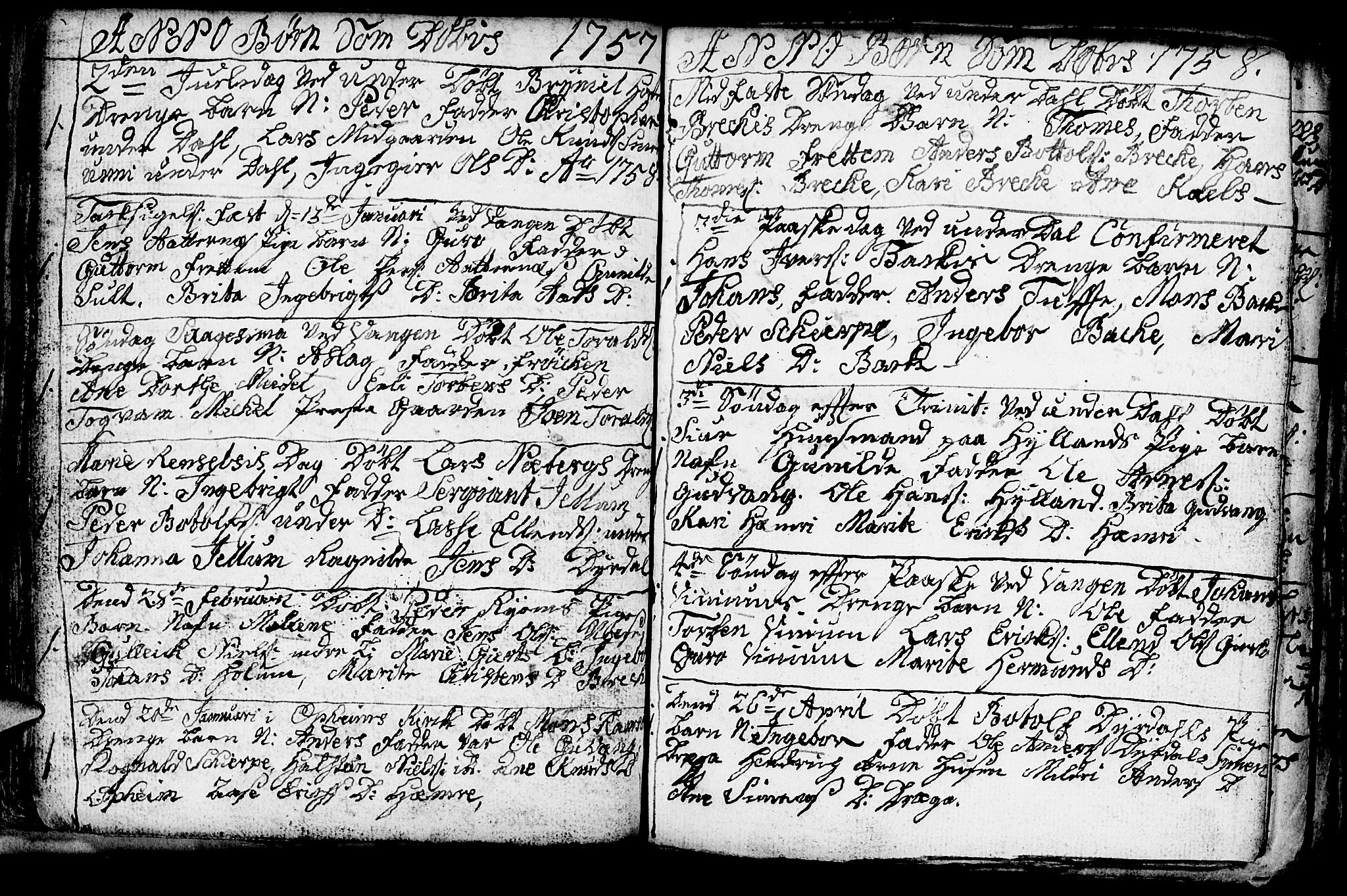 Aurland sokneprestembete, SAB/A-99937/H/Ha/Haa/L0003: Parish register (official) no. A 3, 1735-1761, p. 93