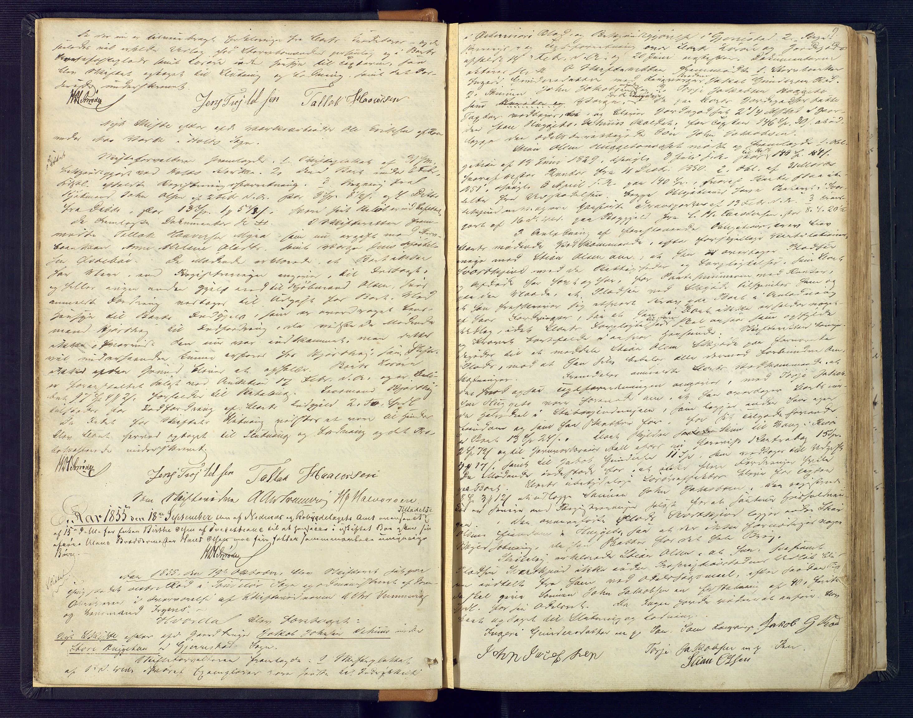 Holt sorenskriveri, AV/SAK-1221-0002/H/Hc/L0013: Skiftebehandlingsprotokoll nr. 4, 1855-1866, p. 8b-9a