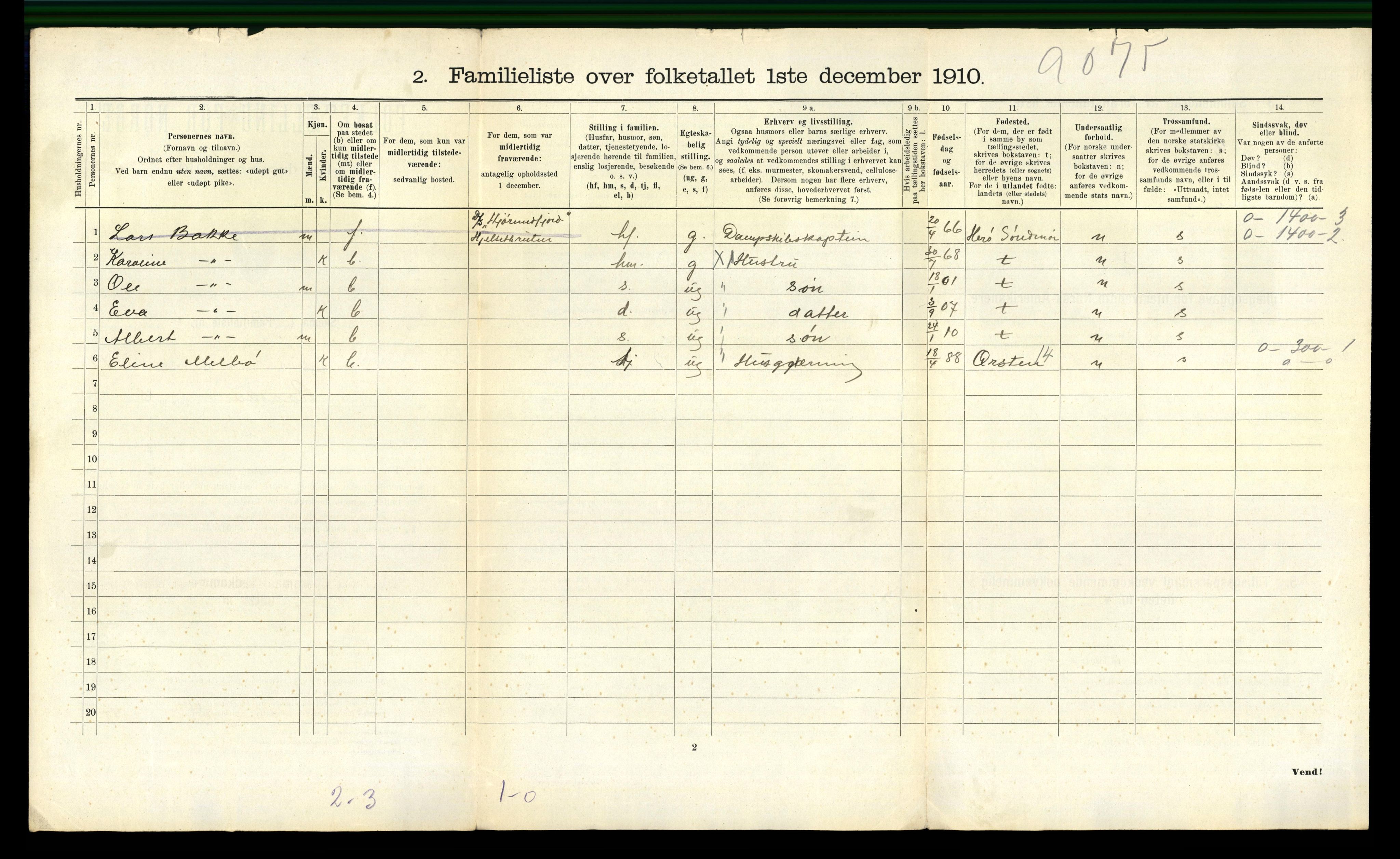 RA, 1910 census for Ålesund, 1910, p. 5206