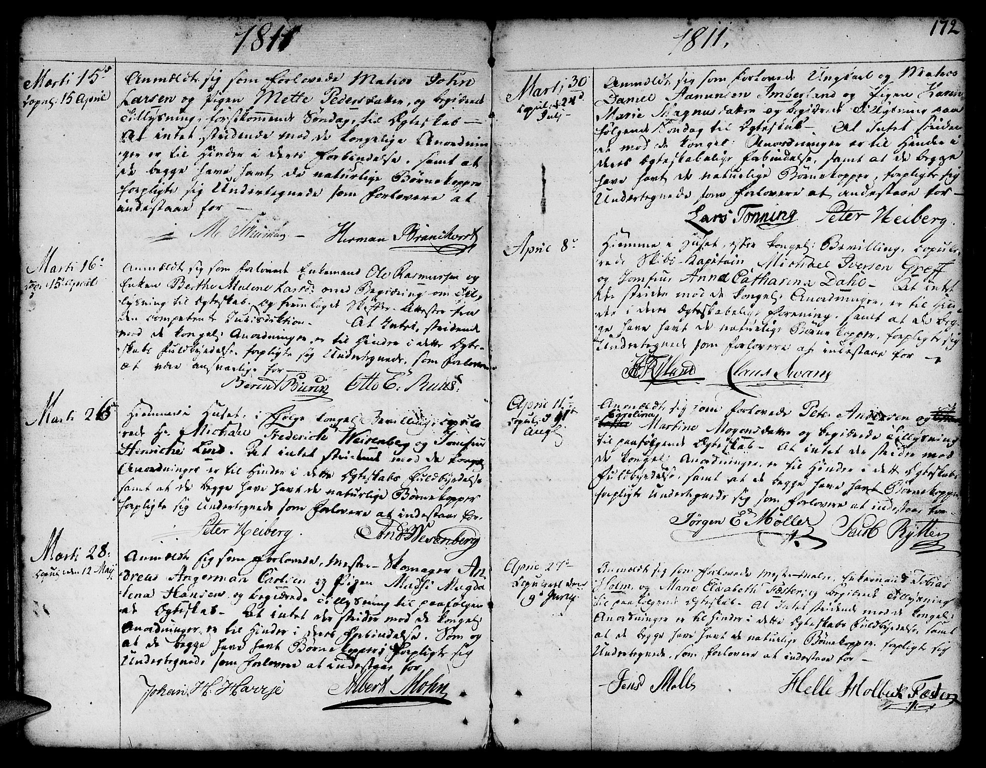 Nykirken Sokneprestembete, AV/SAB-A-77101/H/Haa/L0008: Parish register (official) no. A 8, 1776-1814, p. 172