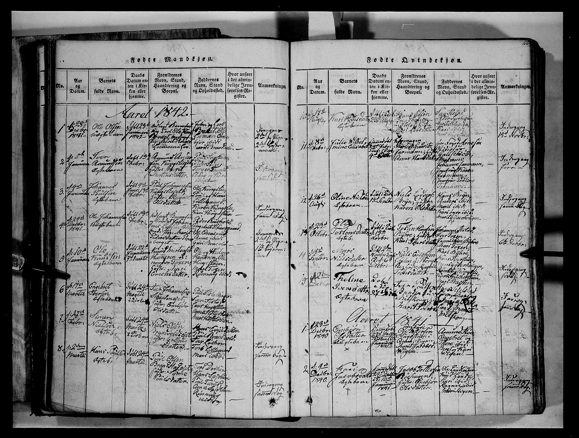 Fron prestekontor, AV/SAH-PREST-078/H/Ha/Hab/L0004: Parish register (copy) no. 4, 1816-1850, p. 66