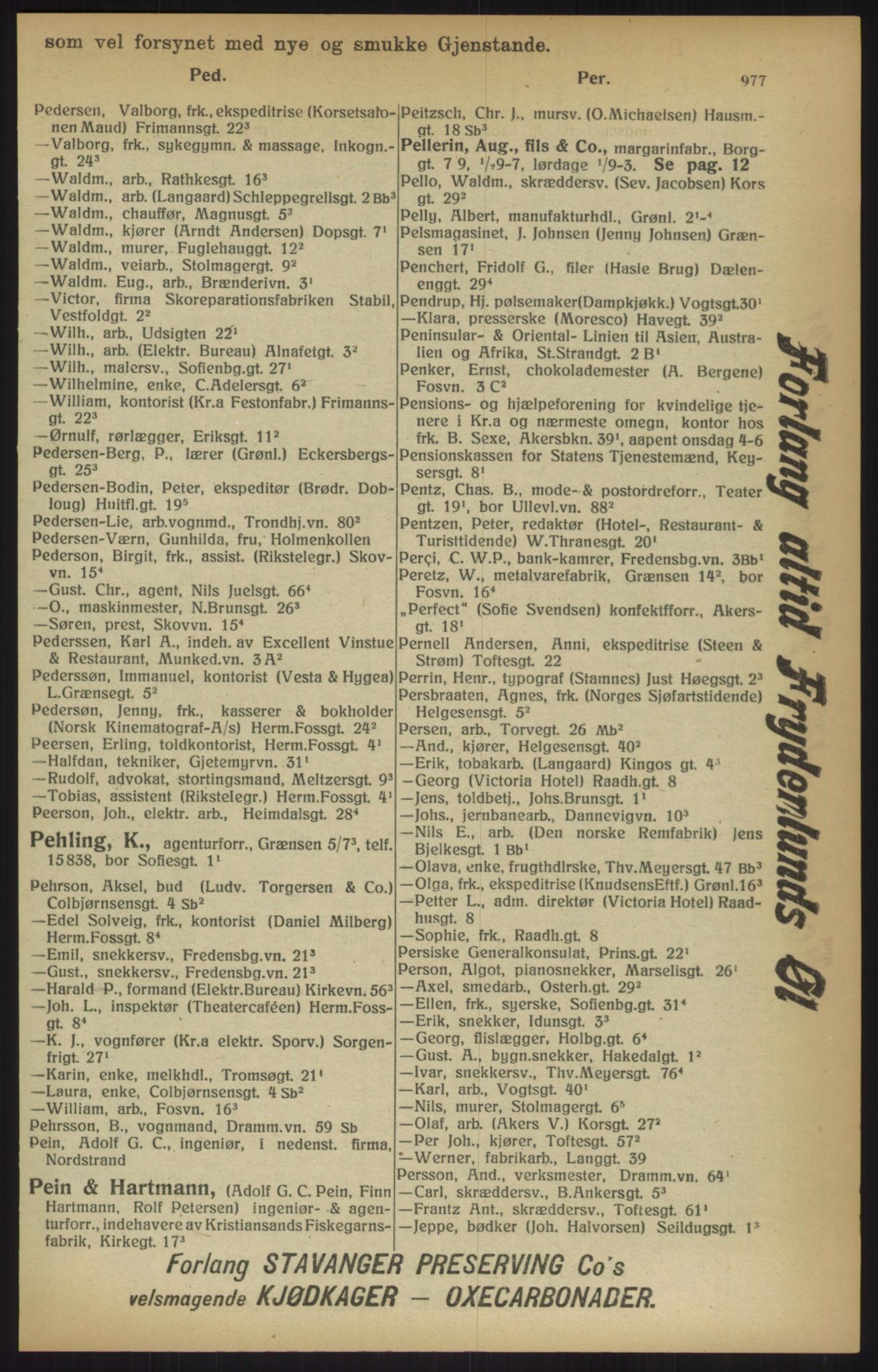 Kristiania/Oslo adressebok, PUBL/-, 1915, p. 977