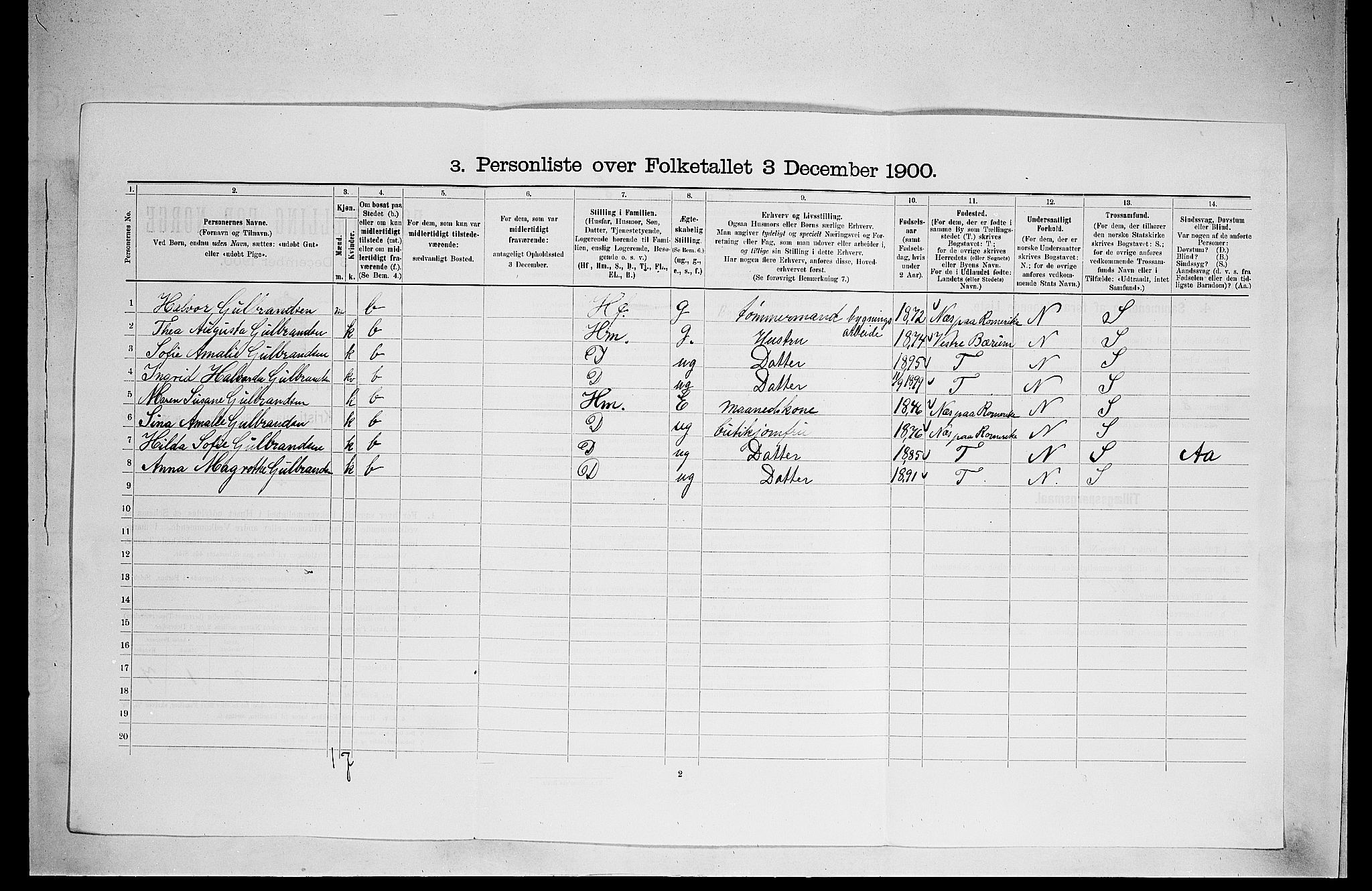 SAO, 1900 census for Kristiania, 1900, p. 26668