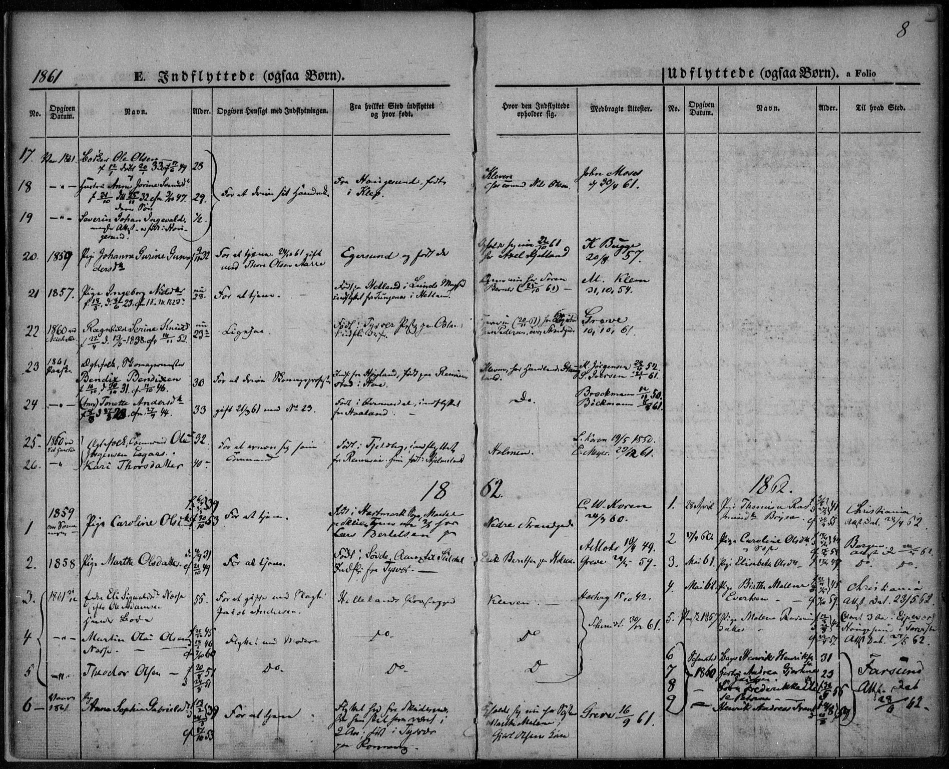 Domkirken sokneprestkontor, SAST/A-101812/001/30/30BA/L0021: Parish register (official) no. A 20, 1860-1877, p. 8