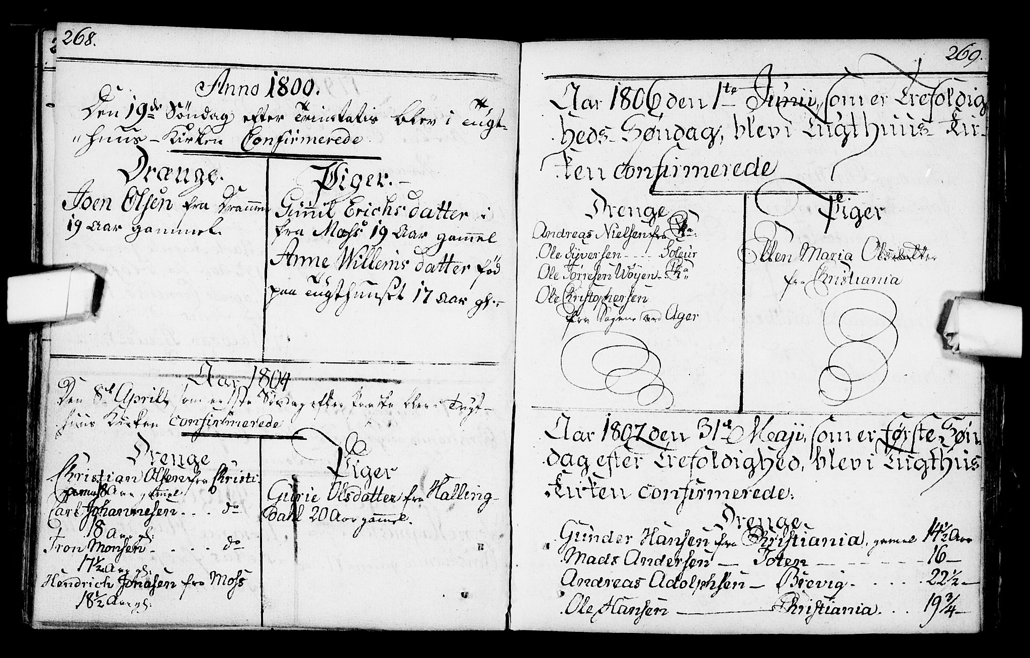 Kristiania tukthusprest Kirkebøker, SAO/A-10881/F/Fa/L0001: Parish register (official) no. 1, 1758-1828, p. 268-269