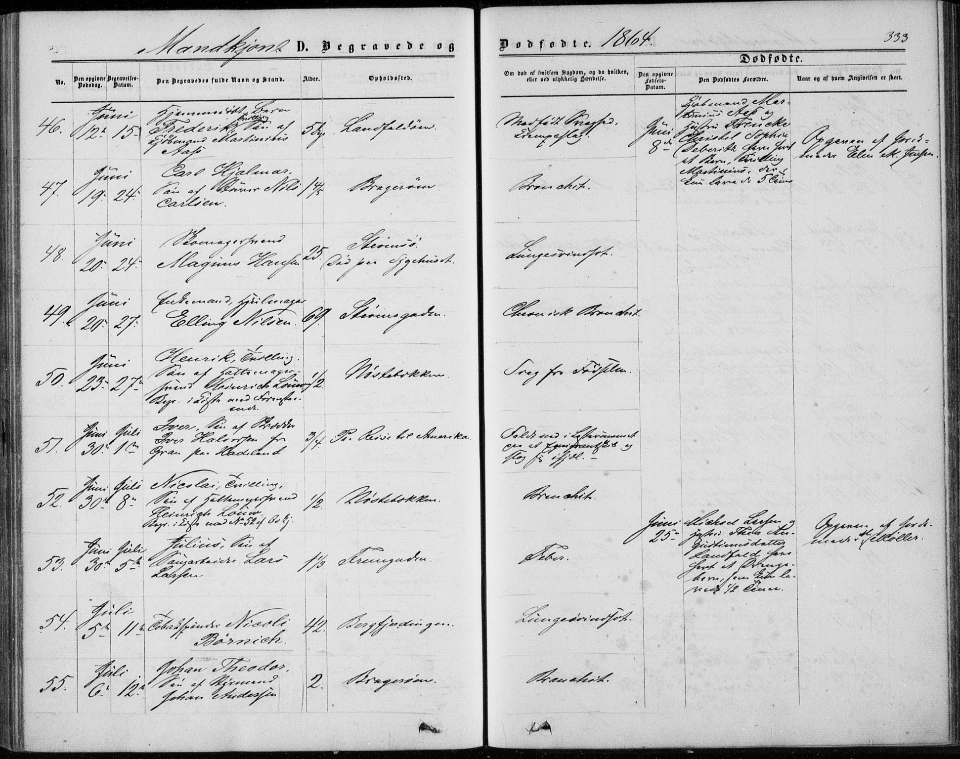 Bragernes kirkebøker, AV/SAKO-A-6/F/Fb/L0003: Parish register (official) no. II 3, 1860-1868, p. 333