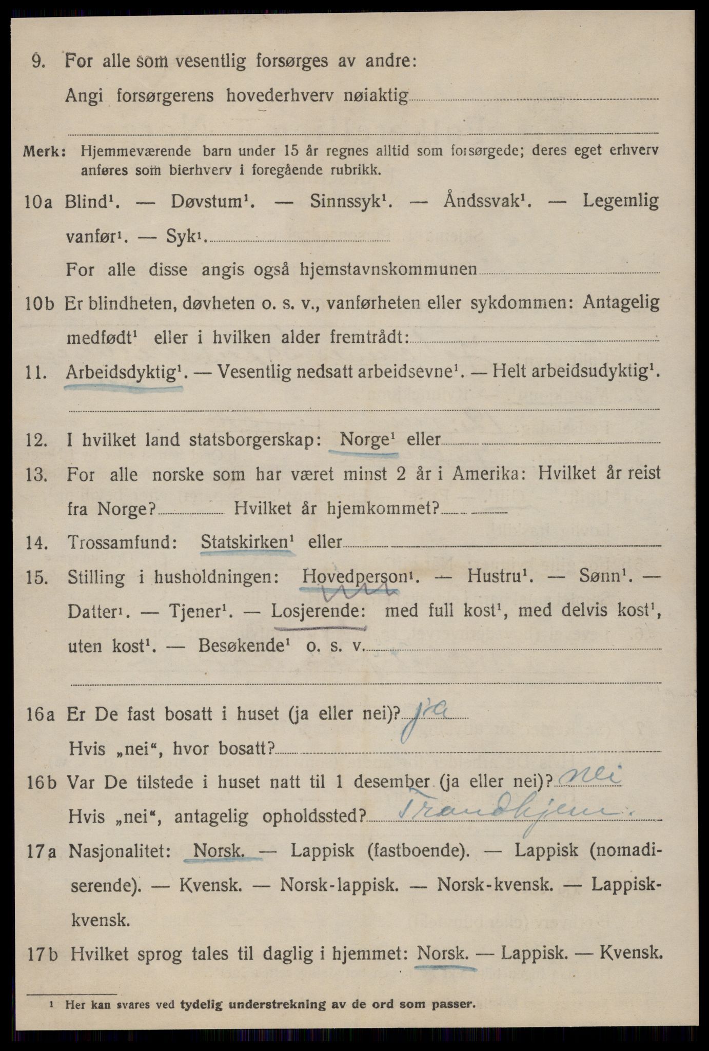 SAT, 1920 census for Jøssund, 1920, p. 3129