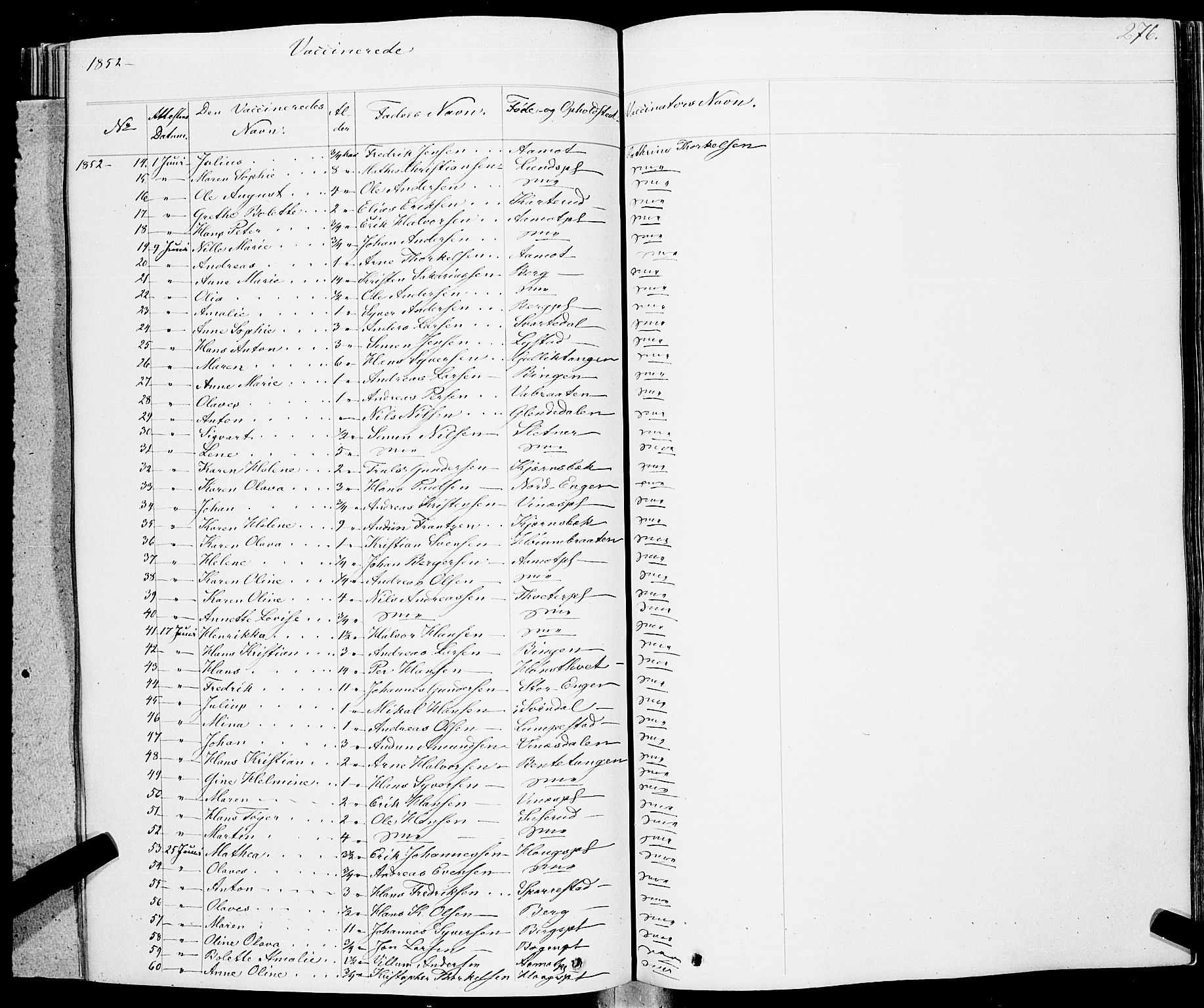 Skiptvet prestekontor Kirkebøker, SAO/A-20009/F/Fa/L0006: Parish register (official) no. 6, 1839-1860, p. 276