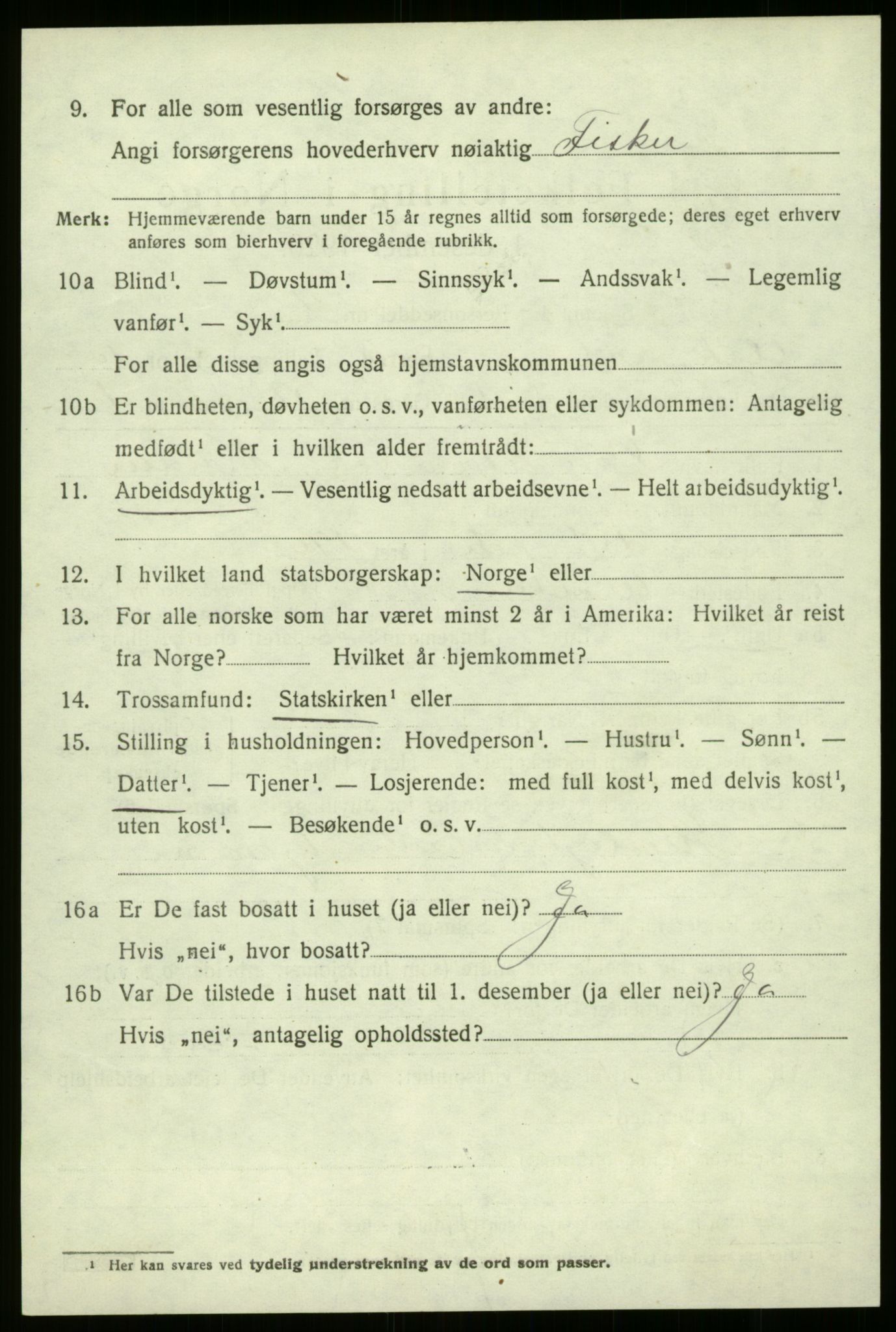 SAB, 1920 census for Askvoll, 1920, p. 4341