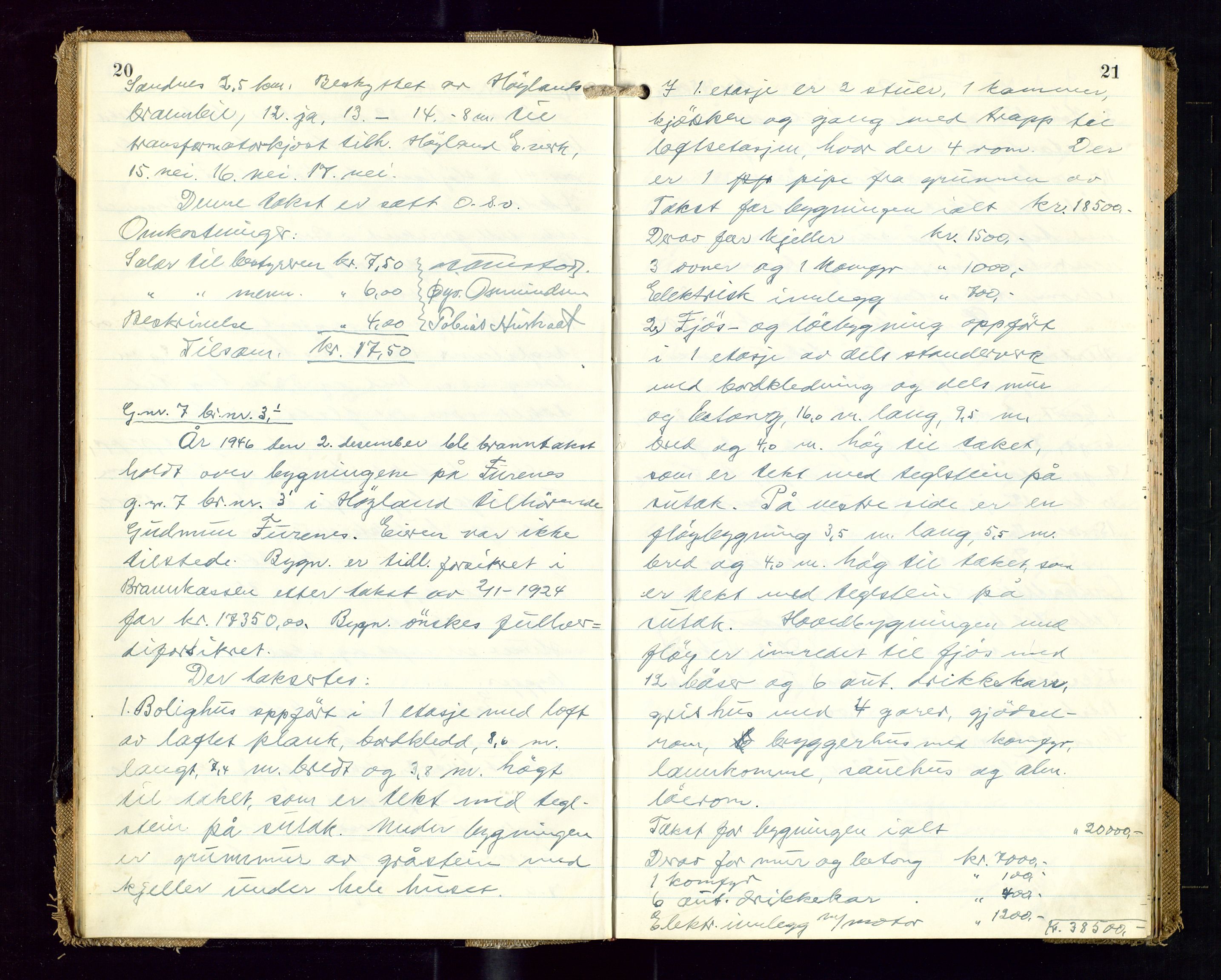Høyland/Sandnes lensmannskontor, AV/SAST-A-100166/Goa/L0010: "Branntakstprotokoll", 1946-1947, p. 20-21