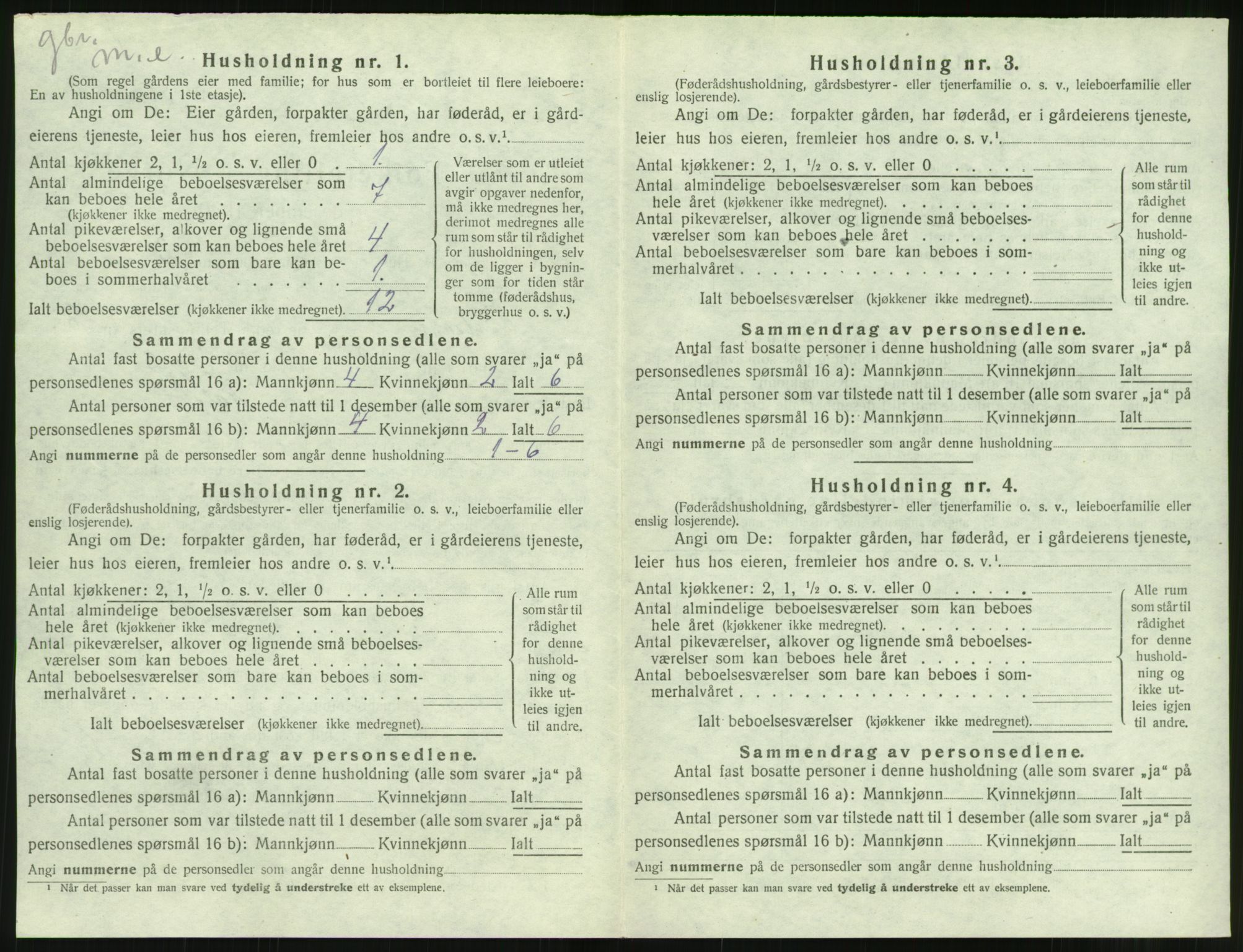 SAT, 1920 census for Bolsøy, 1920, p. 1298