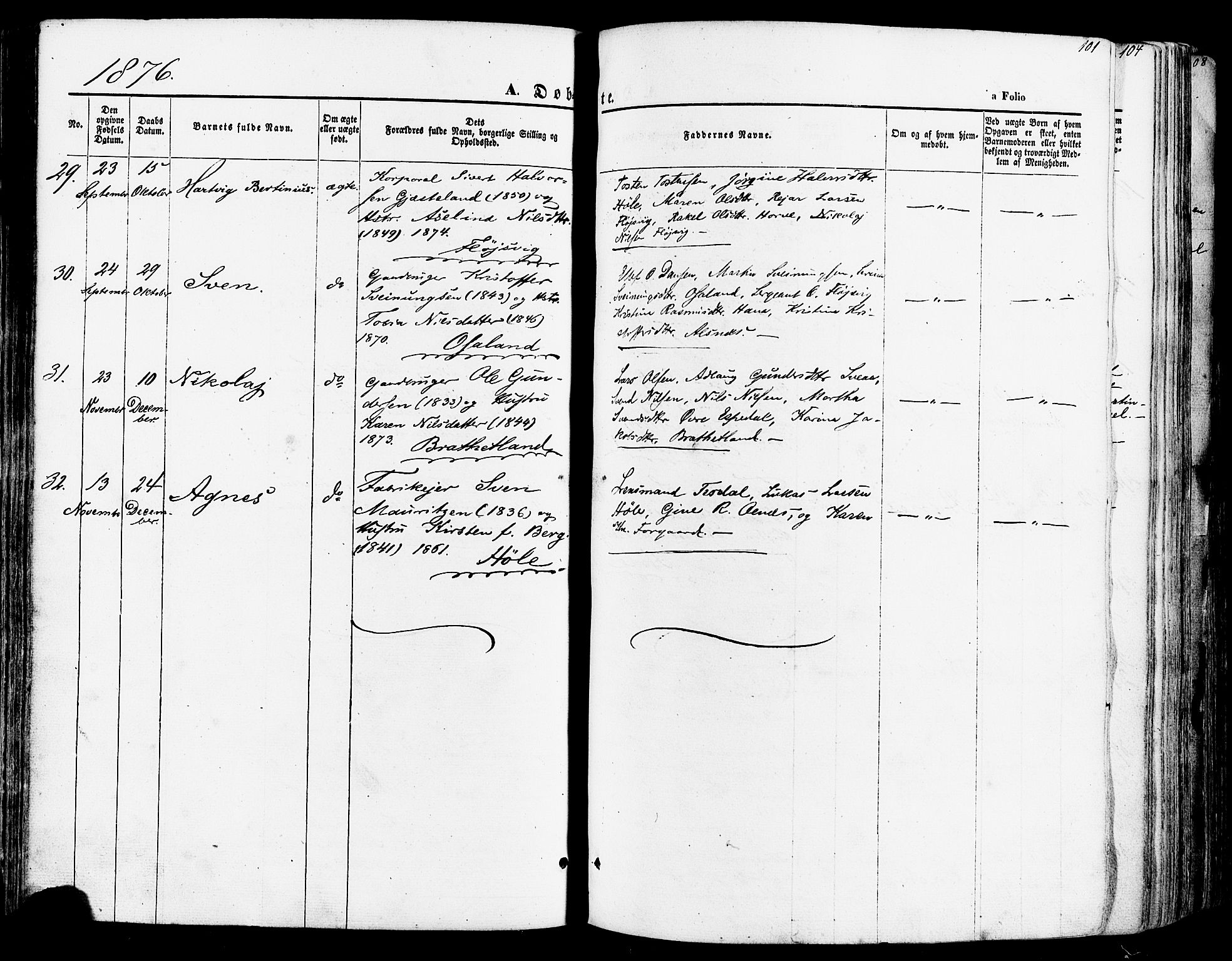 Høgsfjord sokneprestkontor, AV/SAST-A-101624/H/Ha/Haa/L0002: Parish register (official) no. A 2, 1855-1885, p. 101