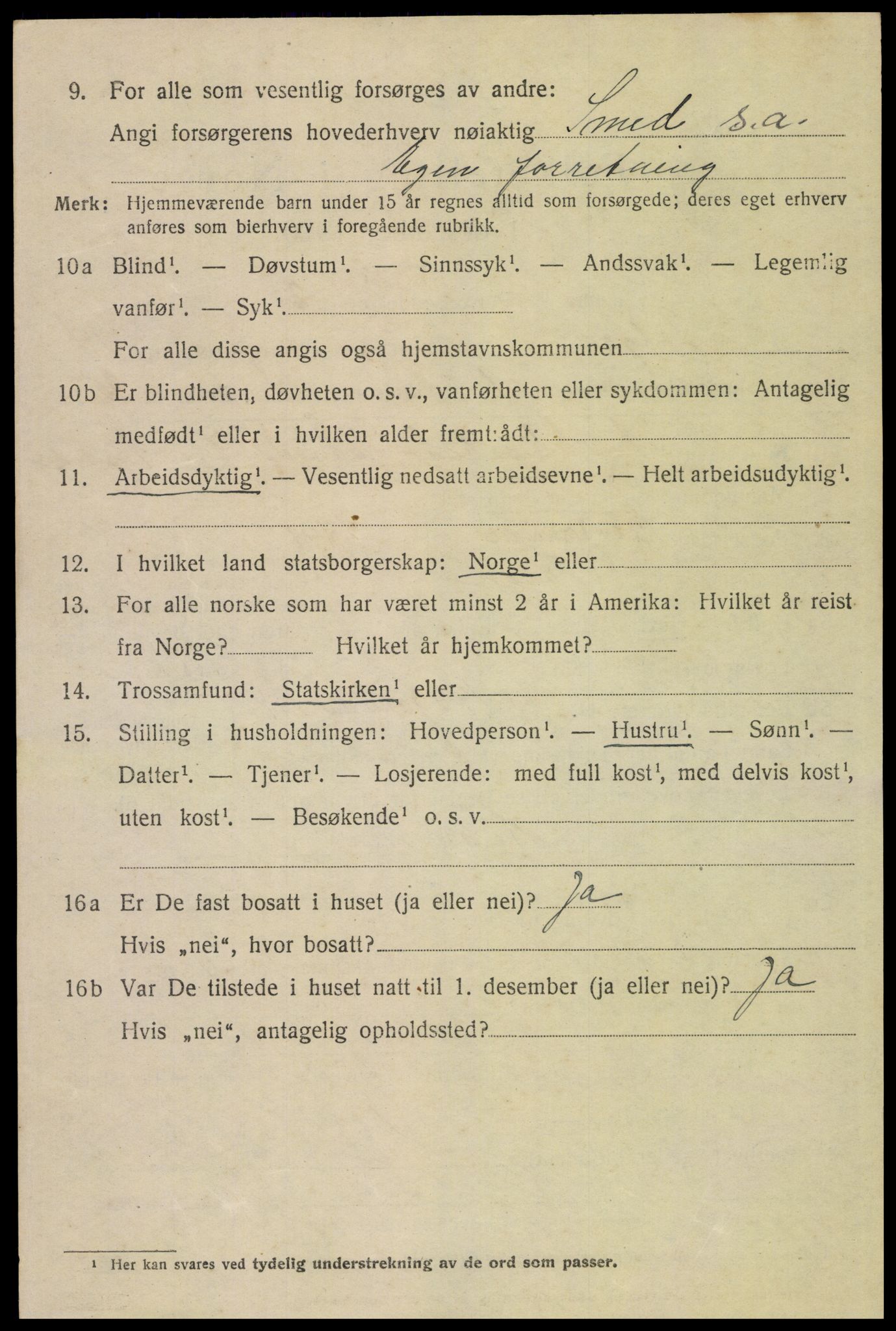 SAH, 1920 census for Tolga, 1920, p. 6240