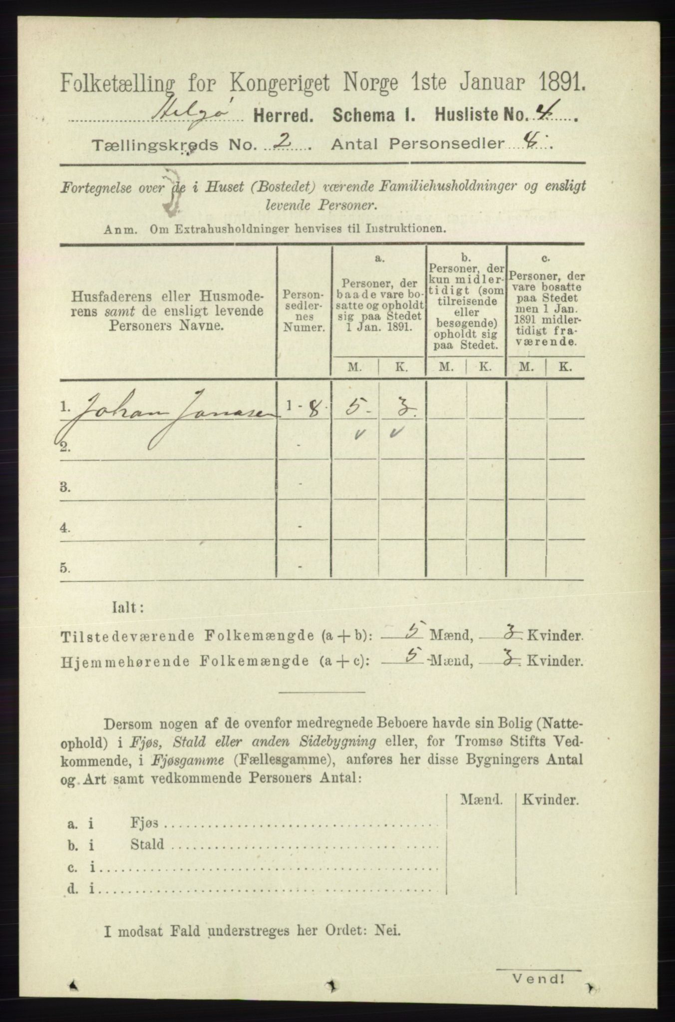 RA, 1891 census for 1935 Helgøy, 1891, p. 286