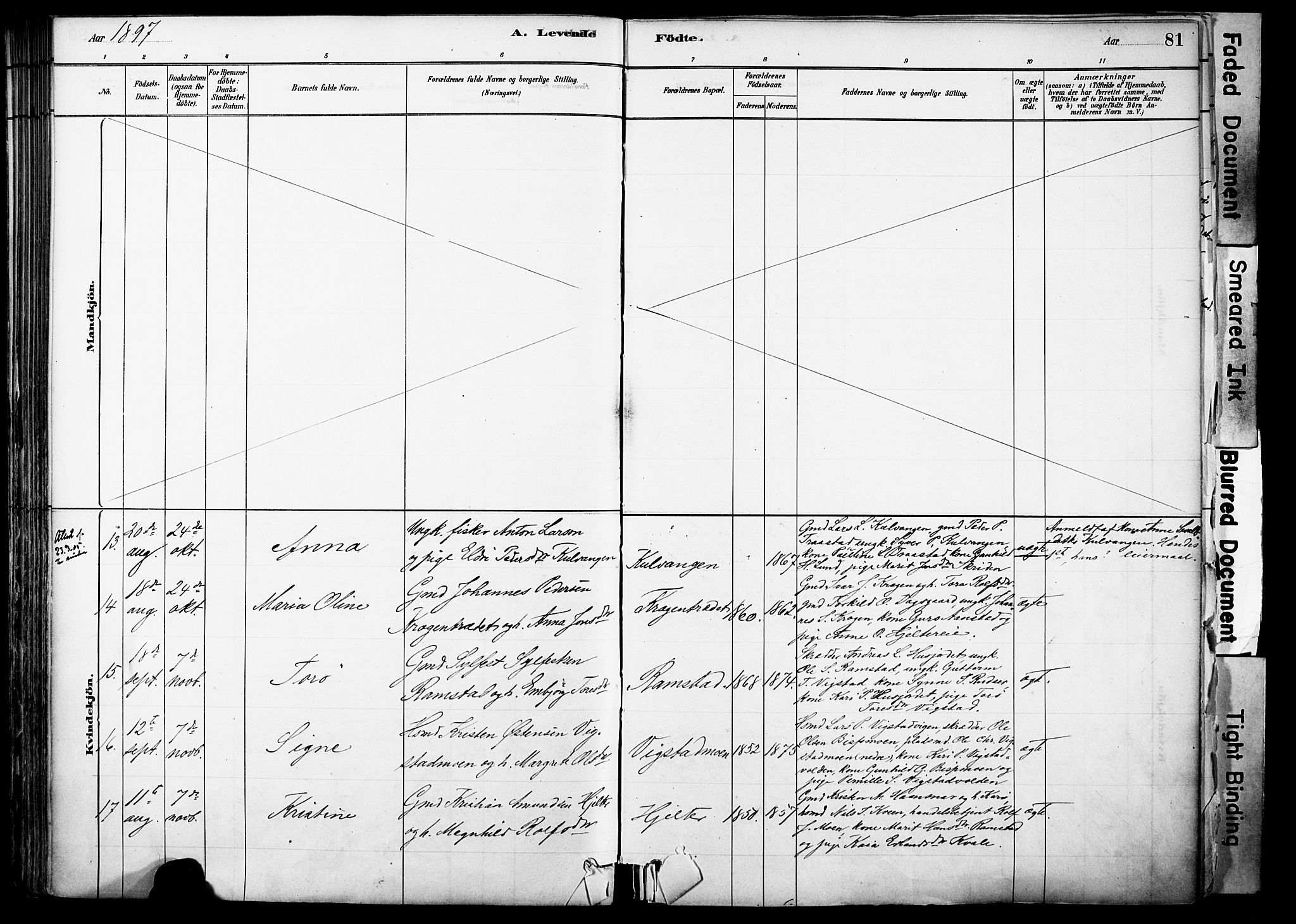 Skjåk prestekontor, SAH/PREST-072/H/Ha/Haa/L0003: Parish register (official) no. 3, 1880-1907, p. 81