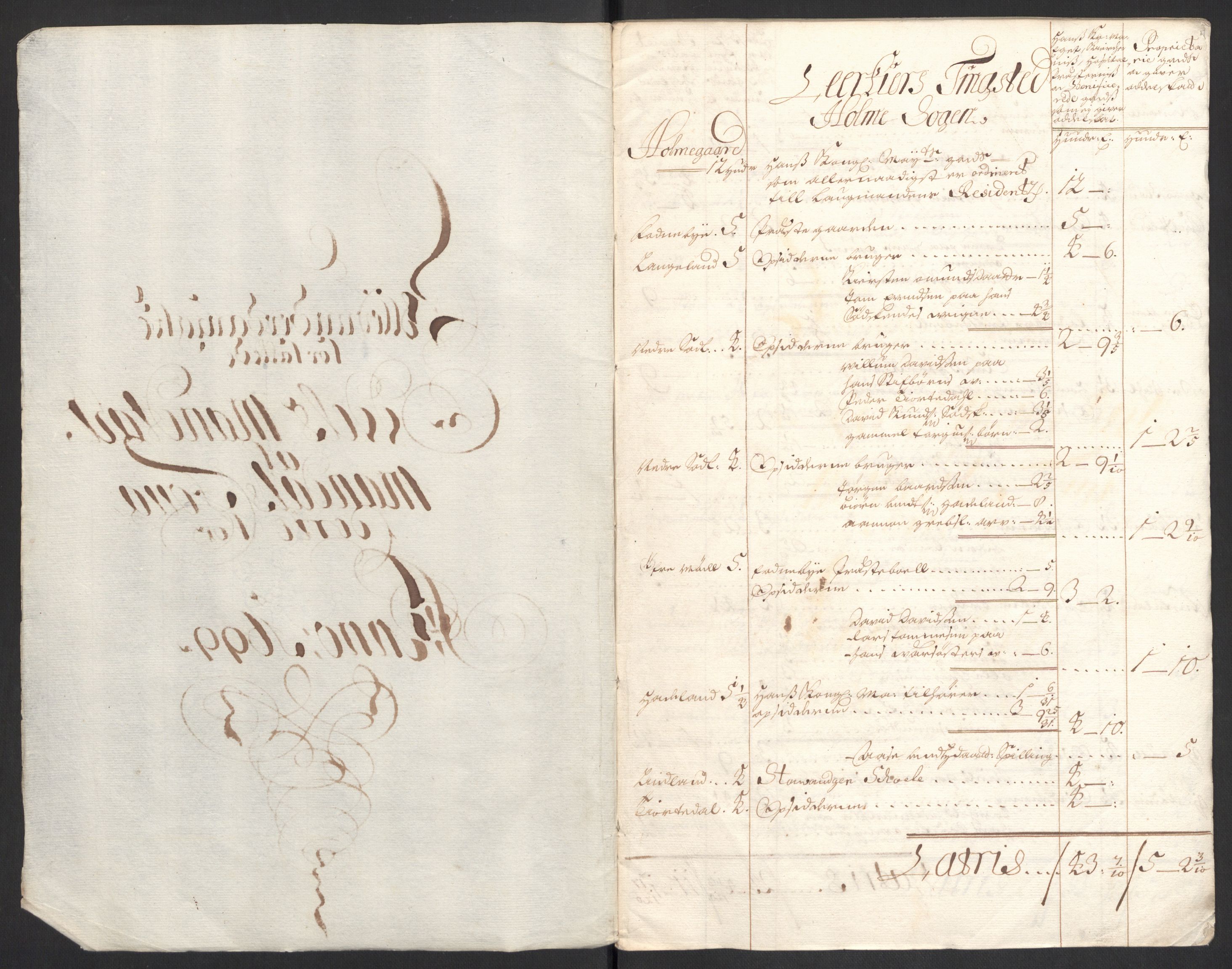 Rentekammeret inntil 1814, Reviderte regnskaper, Fogderegnskap, RA/EA-4092/R43/L2547: Fogderegnskap Lista og Mandal, 1698-1699, p. 264