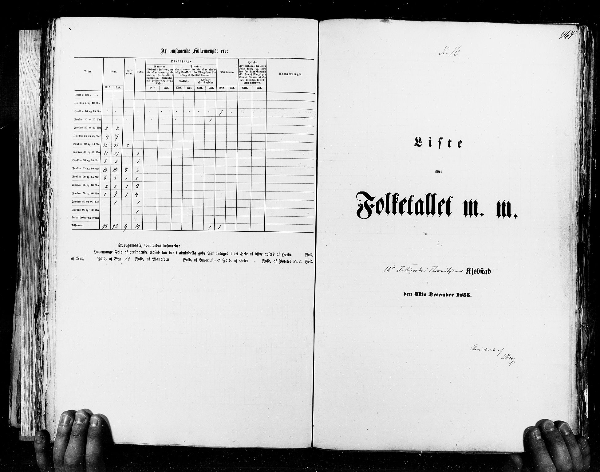 RA, Census 1855, vol. 8: Risør-Vadsø, 1855, p. 464