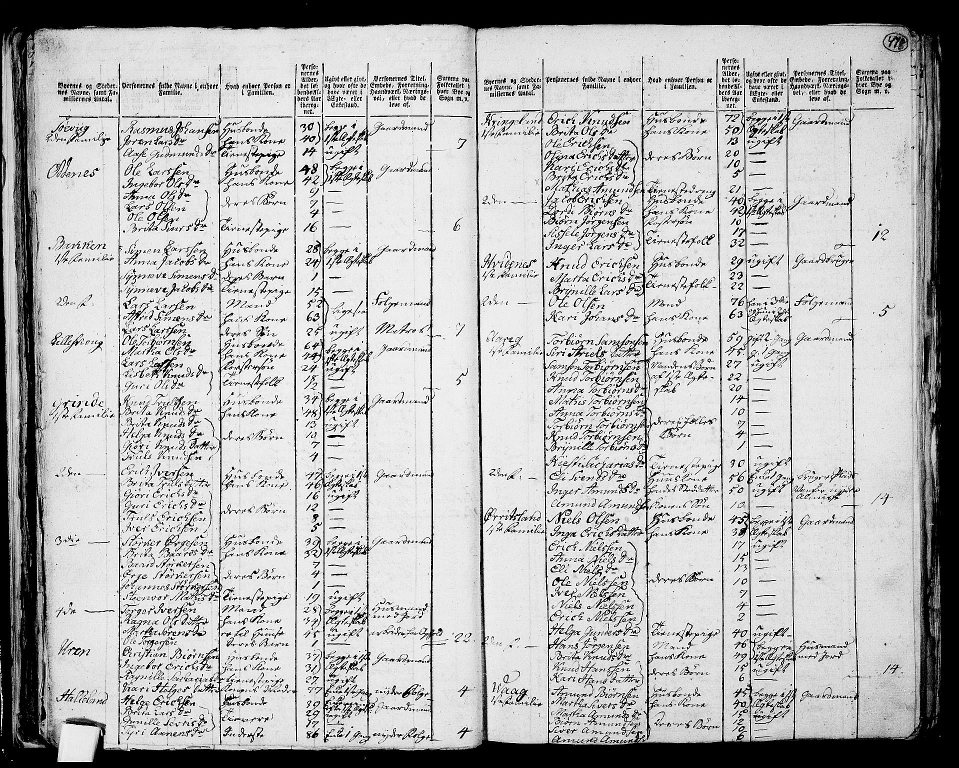 RA, 1801 census for 1154P Skjold, 1801, p. 477b-478a