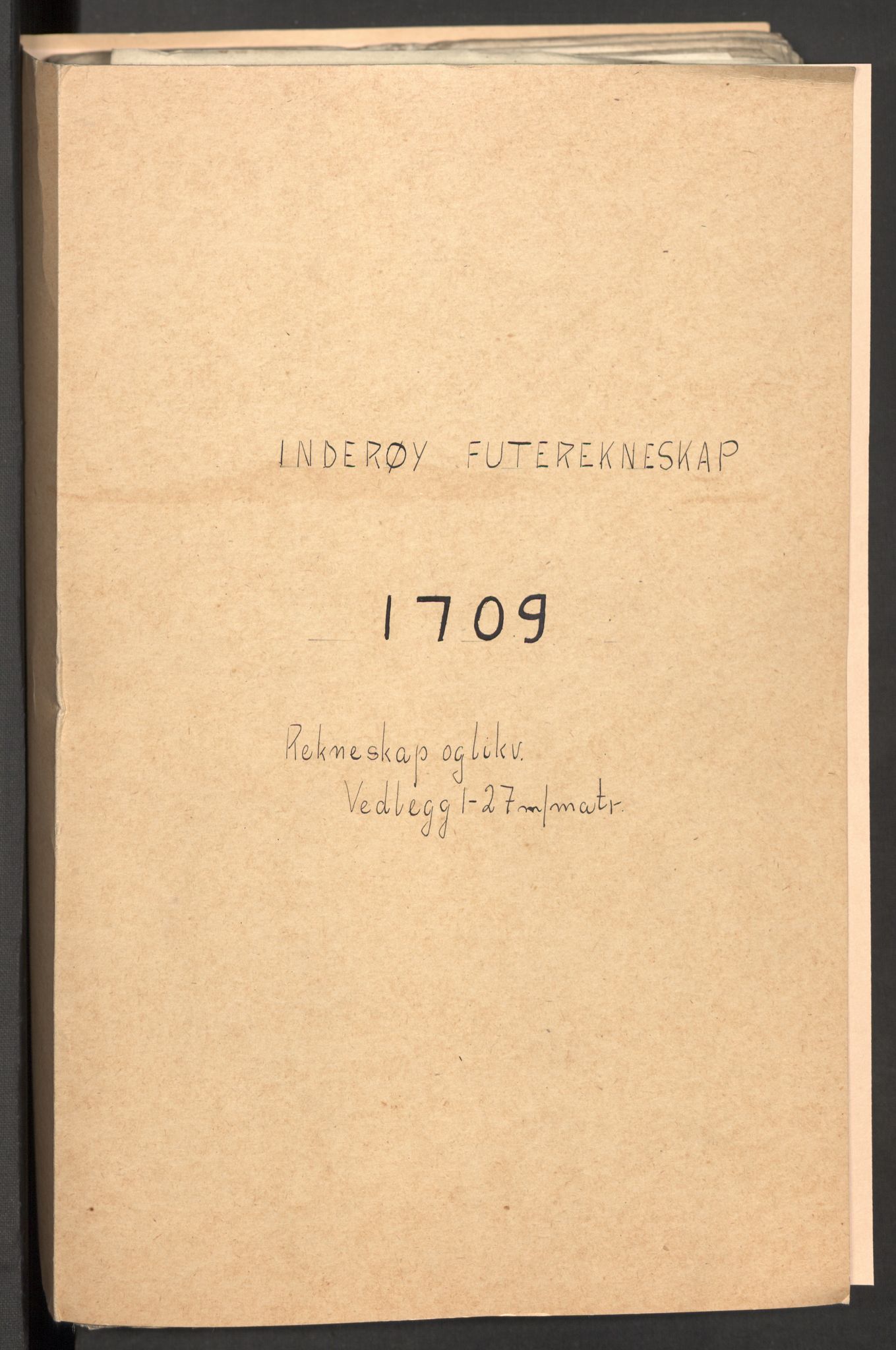 Rentekammeret inntil 1814, Reviderte regnskaper, Fogderegnskap, RA/EA-4092/R63/L4317: Fogderegnskap Inderøy, 1709, p. 2