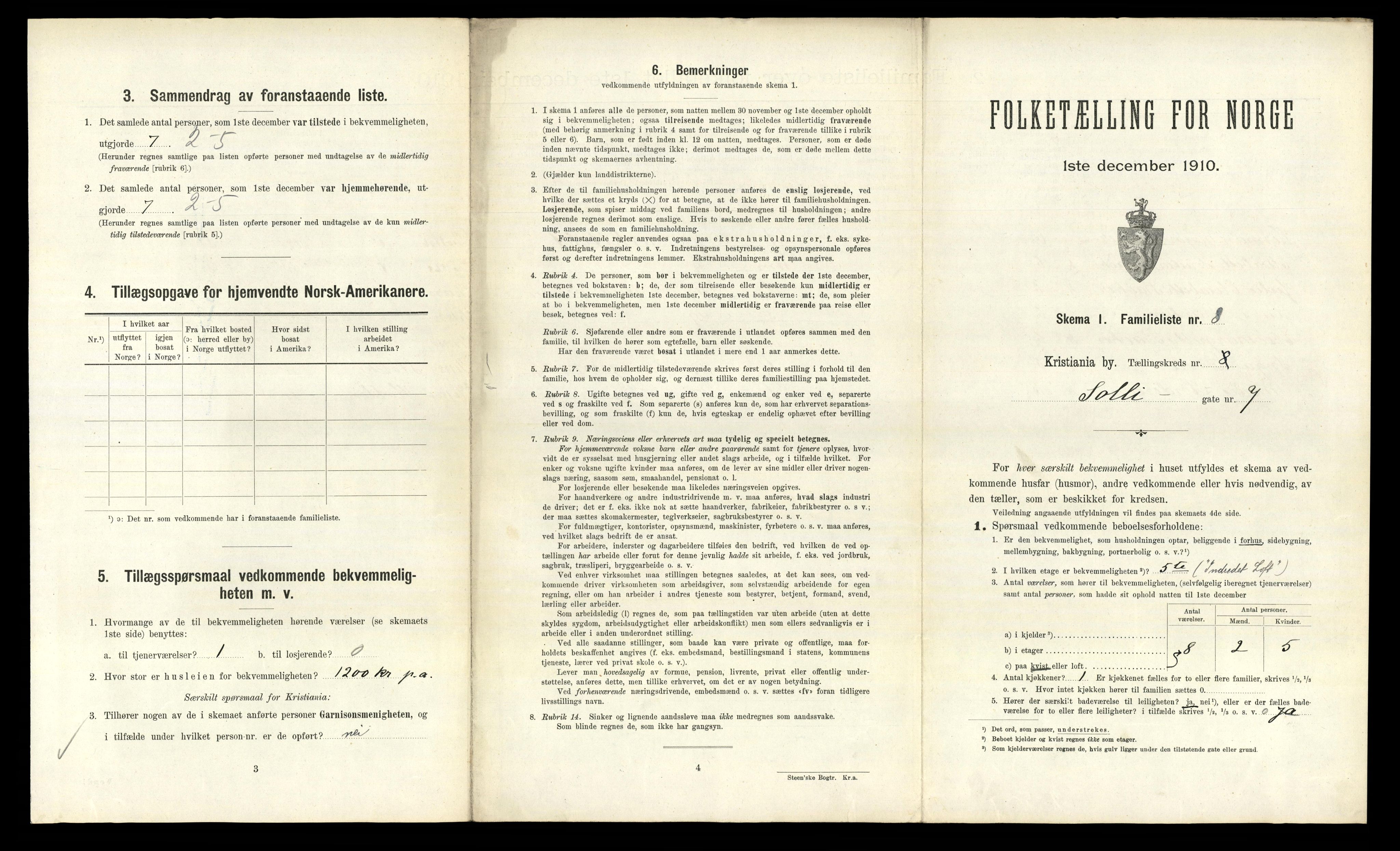 RA, 1910 census for Kristiania, 1910, p. 95169